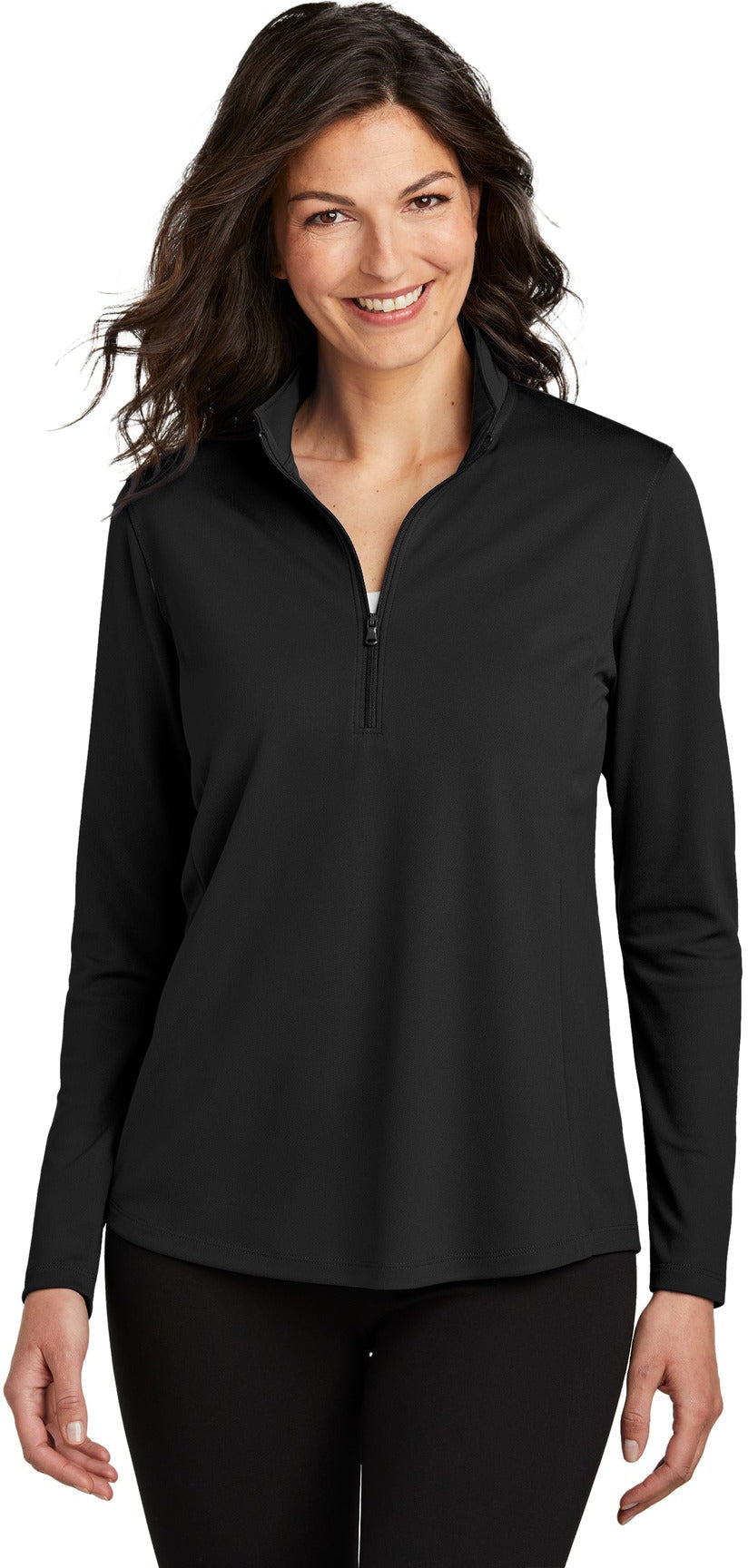 no-logo Port Authority Ladies Dry Zone UV Micro-Mesh 1/4-Zip-Port Authority-Thread Logic