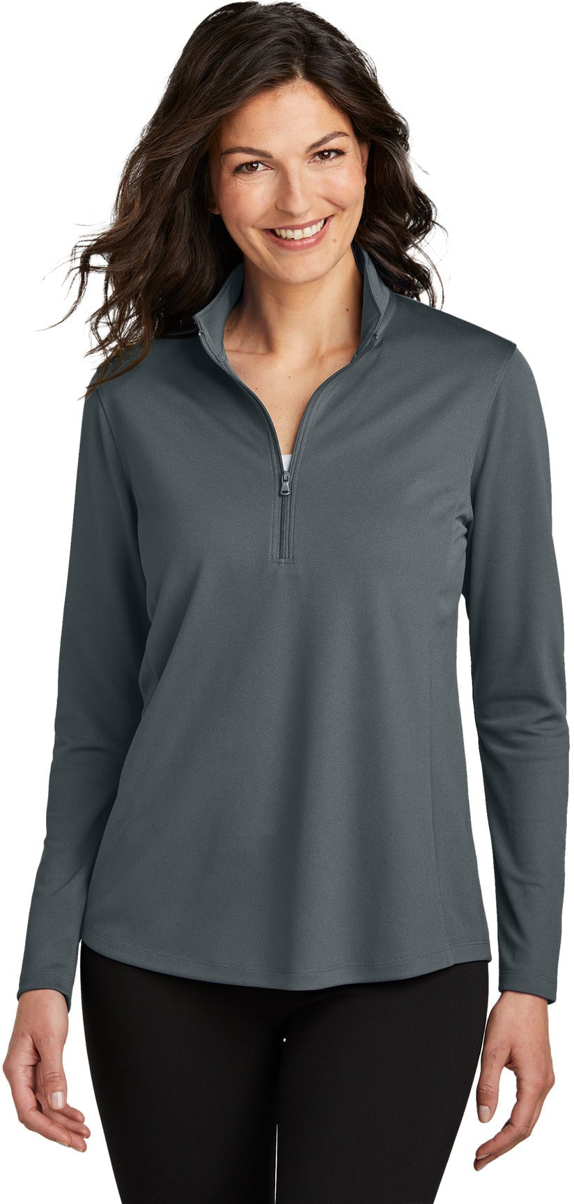 no-logo Port Authority Ladies Dry Zone UV Micro-Mesh 1/4-Zip-Port Authority-Thread Logic