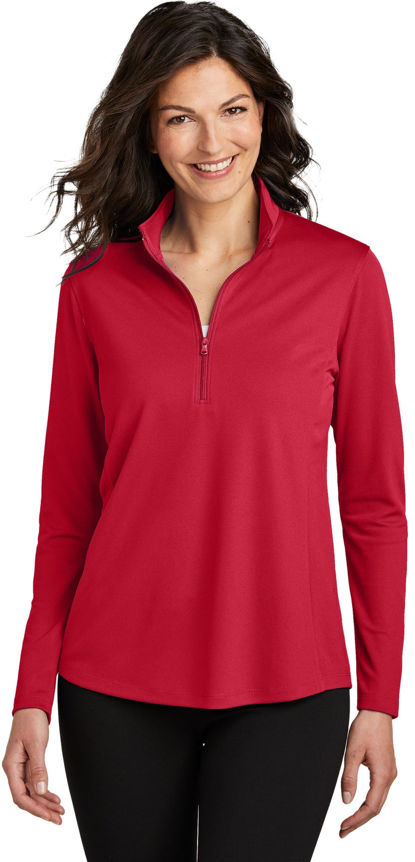no-logo Port Authority Ladies Dry Zone UV Micro-Mesh 1/4-Zip-Port Authority-Thread Logic