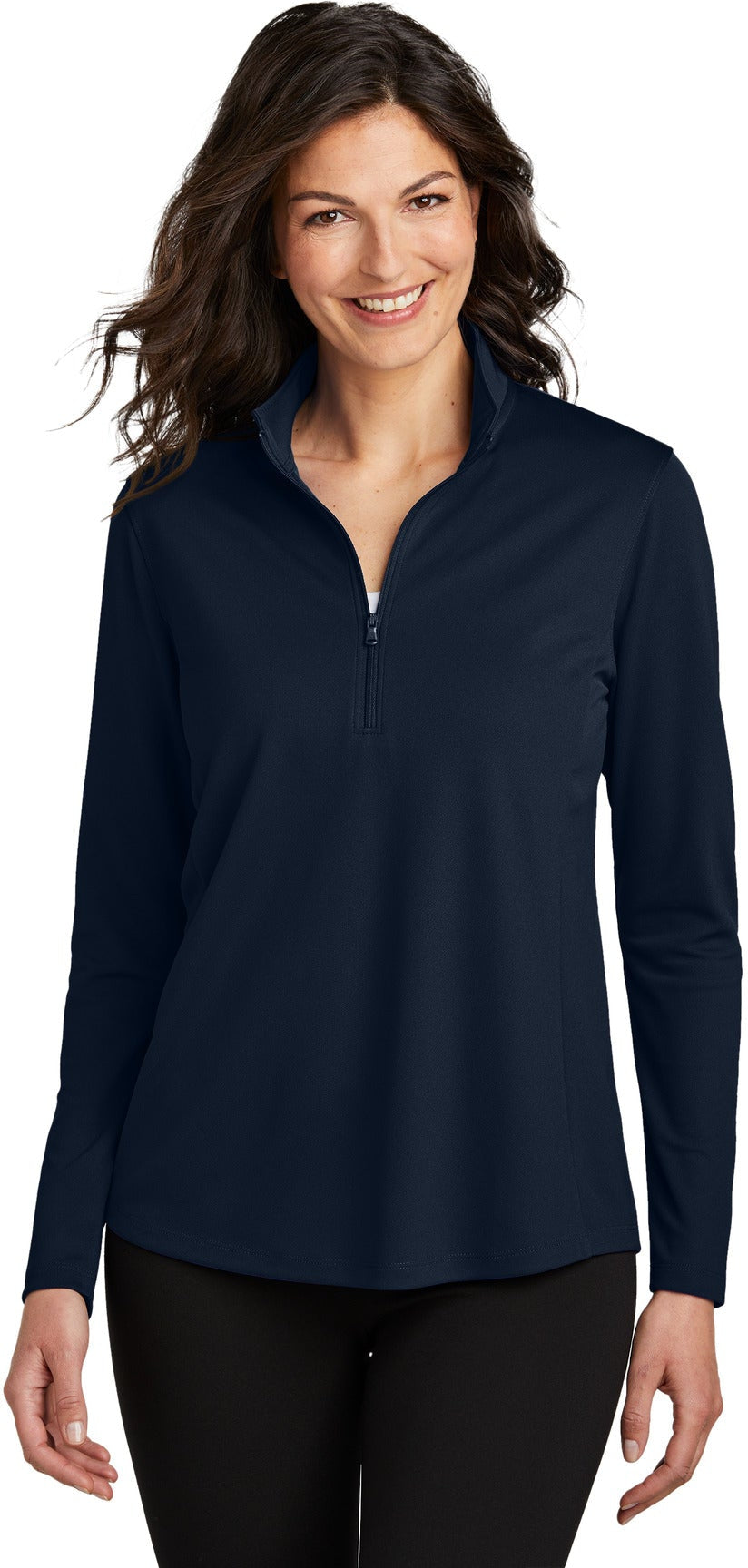no-logo Port Authority Ladies Dry Zone UV Micro-Mesh 1/4-Zip-Port Authority-Thread Logic