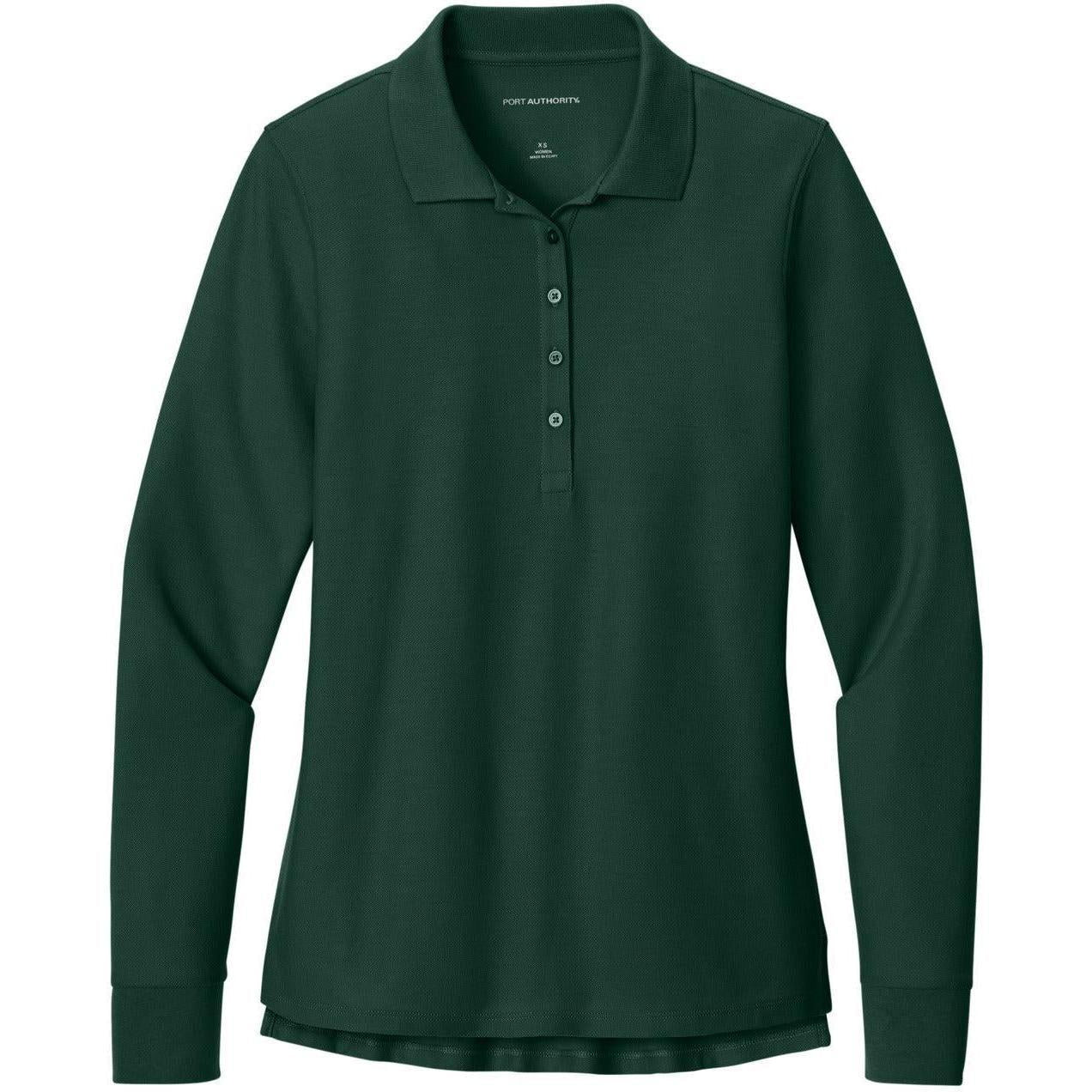 Port Authority Women's Wearever Signature Pique Long Sleeve Polo