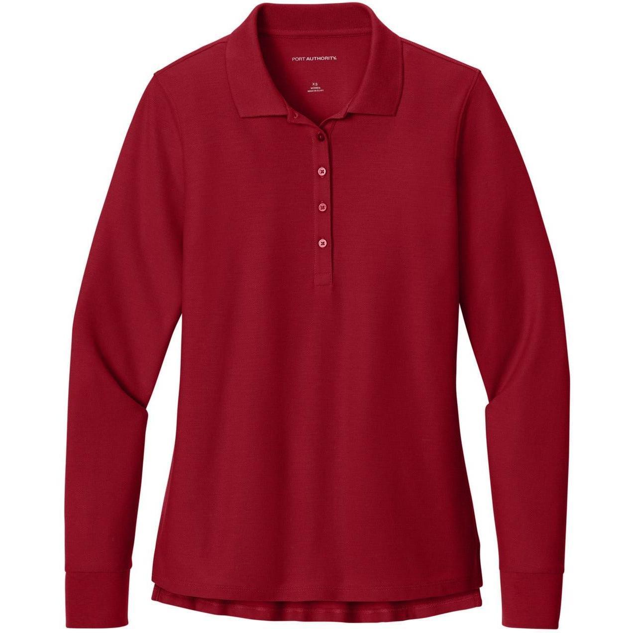 Port Authority Women's Wearever Signature Pique Long Sleeve Polo