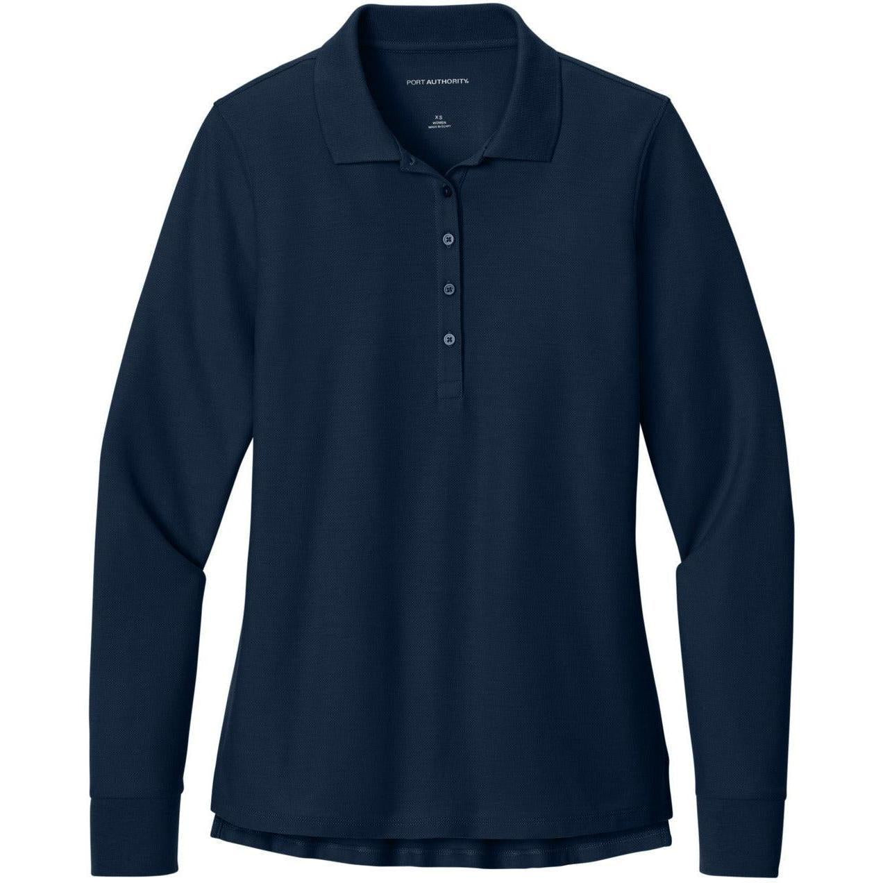 Port Authority Women's Wearever Signature Pique Long Sleeve Polo