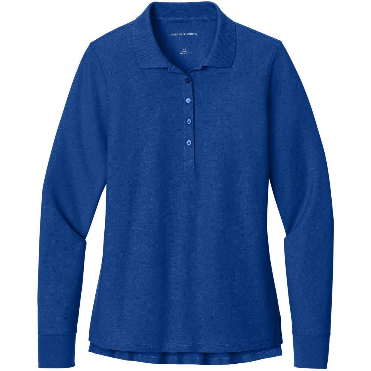 Port Authority Women's Wearever Signature Pique Long Sleeve Polo