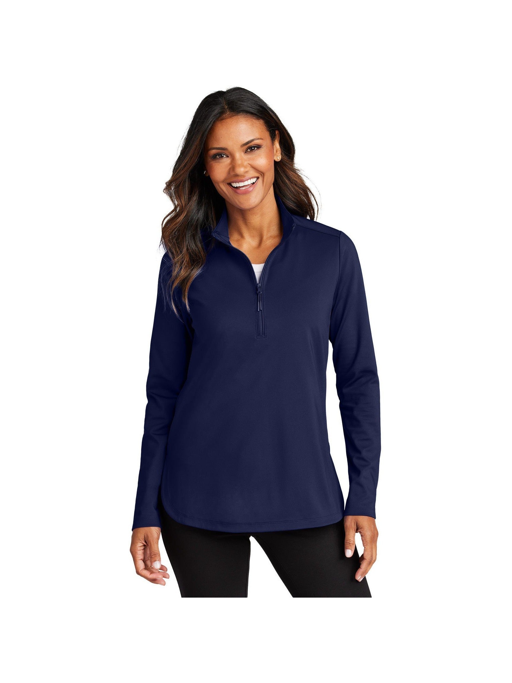 no-logo Port Authority Ladies C-FREE Double Knit 1/4-Zip-Port Authority-Thread Logic