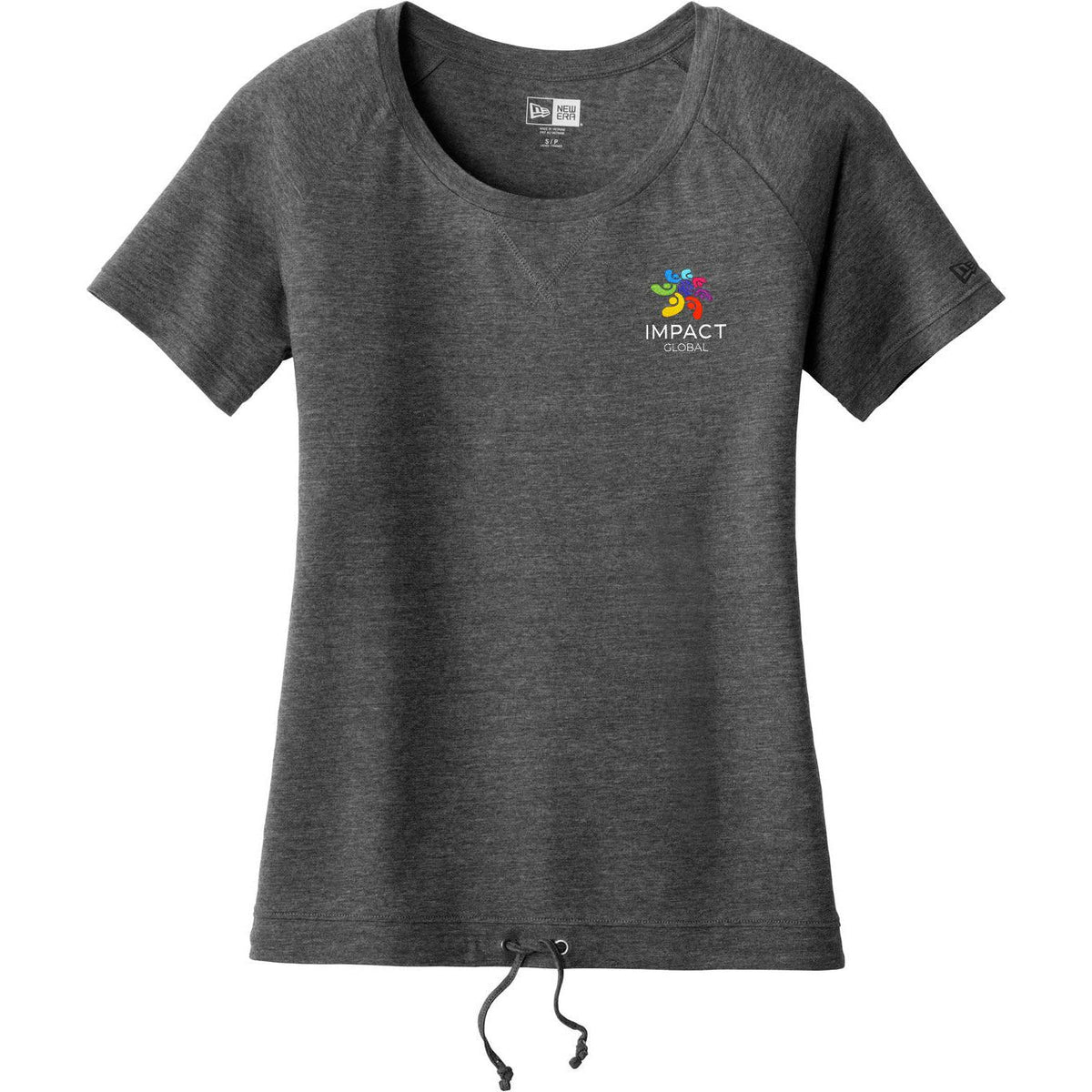 no-logo New Era Women's Tri-Blend Performance Cinch Tee-Polos-New Era-Thread Logic