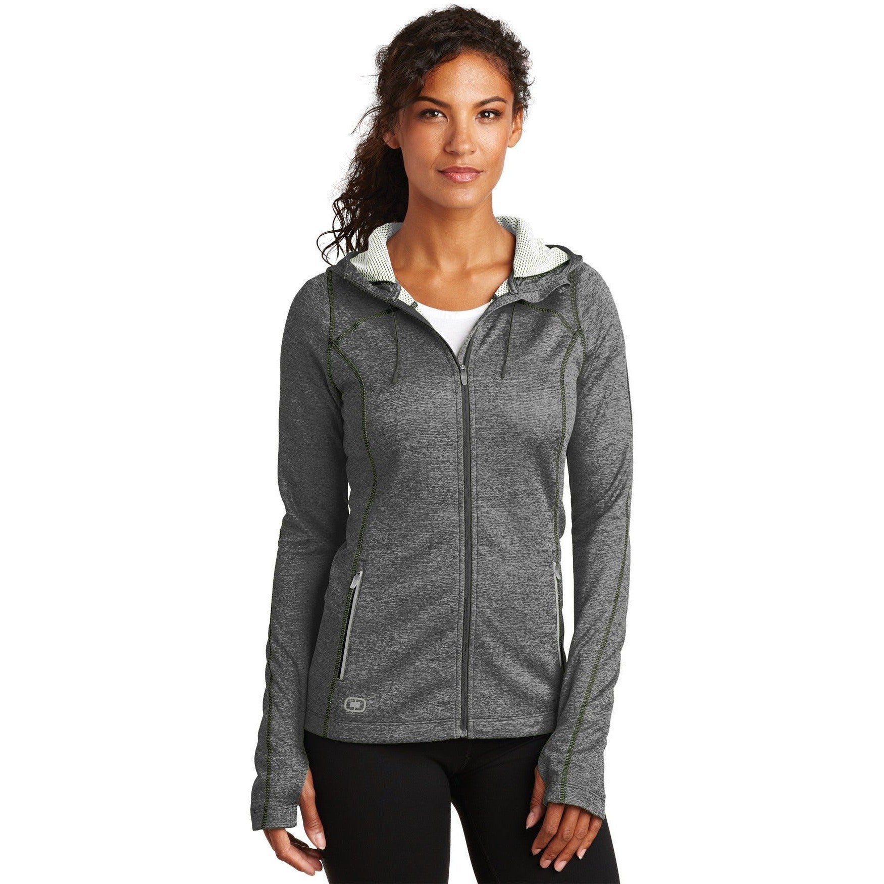 no-logo CLOSEOUT - OGIO Ladies Pursuit Full-Zip-OGIO-Diesel Grey-S-Thread Logic