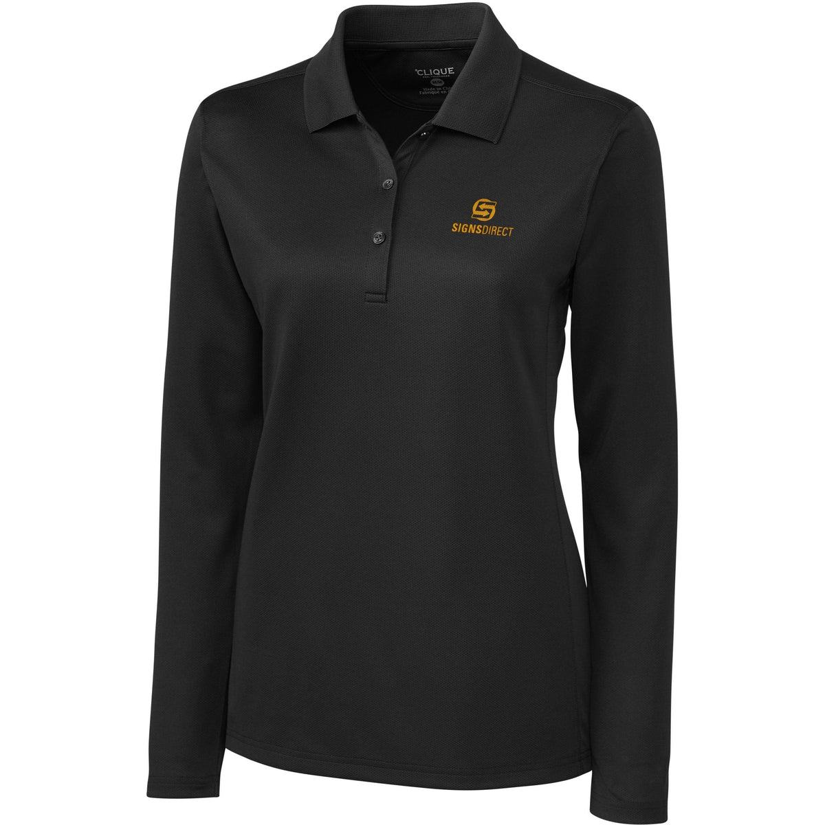 no-logo Clique Women's Long Sleeve Ice Lady Pique Polo-Polos-Clique-Thread Logic
