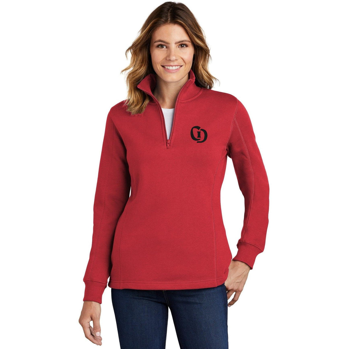 no-logo Sport-Tek Women's 1/4 Zip Sweatshirt-Quarter Zips-Sport-Tek-Thread Logic