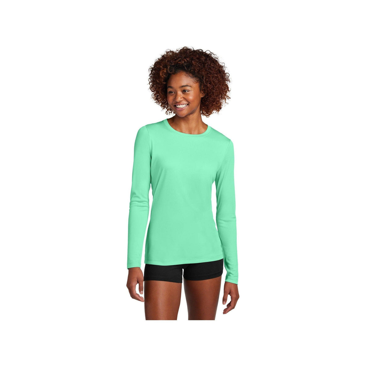 no-logo Sport-Tek Ladies Posi-UV Pro Long Sleeve-Sport-Tek-Thread Logic