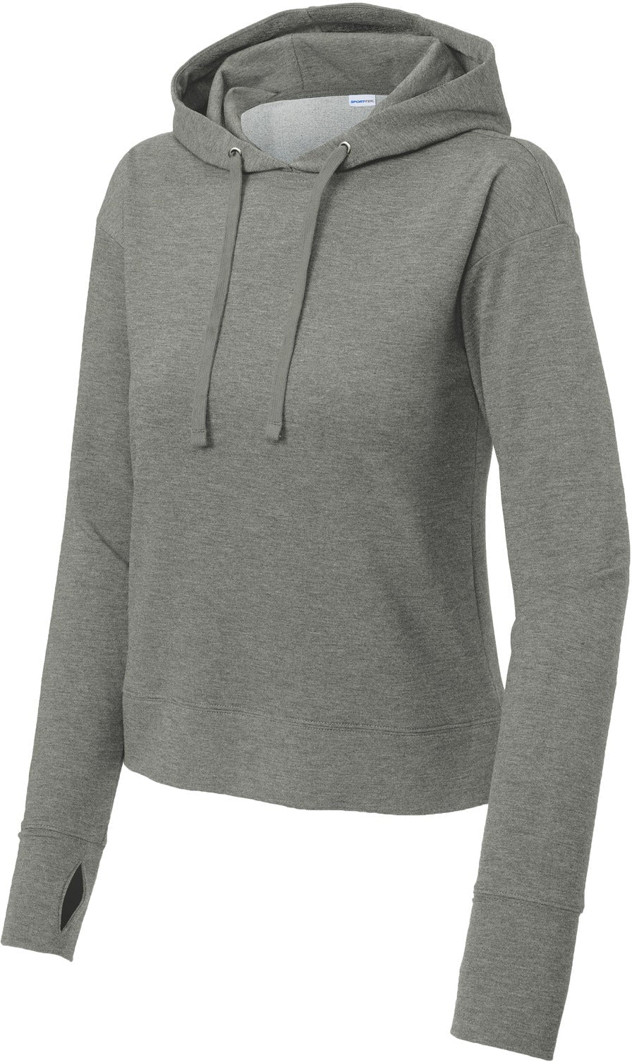 Sport-Tek Ladies Sport-Wick Flex Fleece Pullover Hoodie-Sport-Tek-Light Grey Heather-XS-Thread Logic