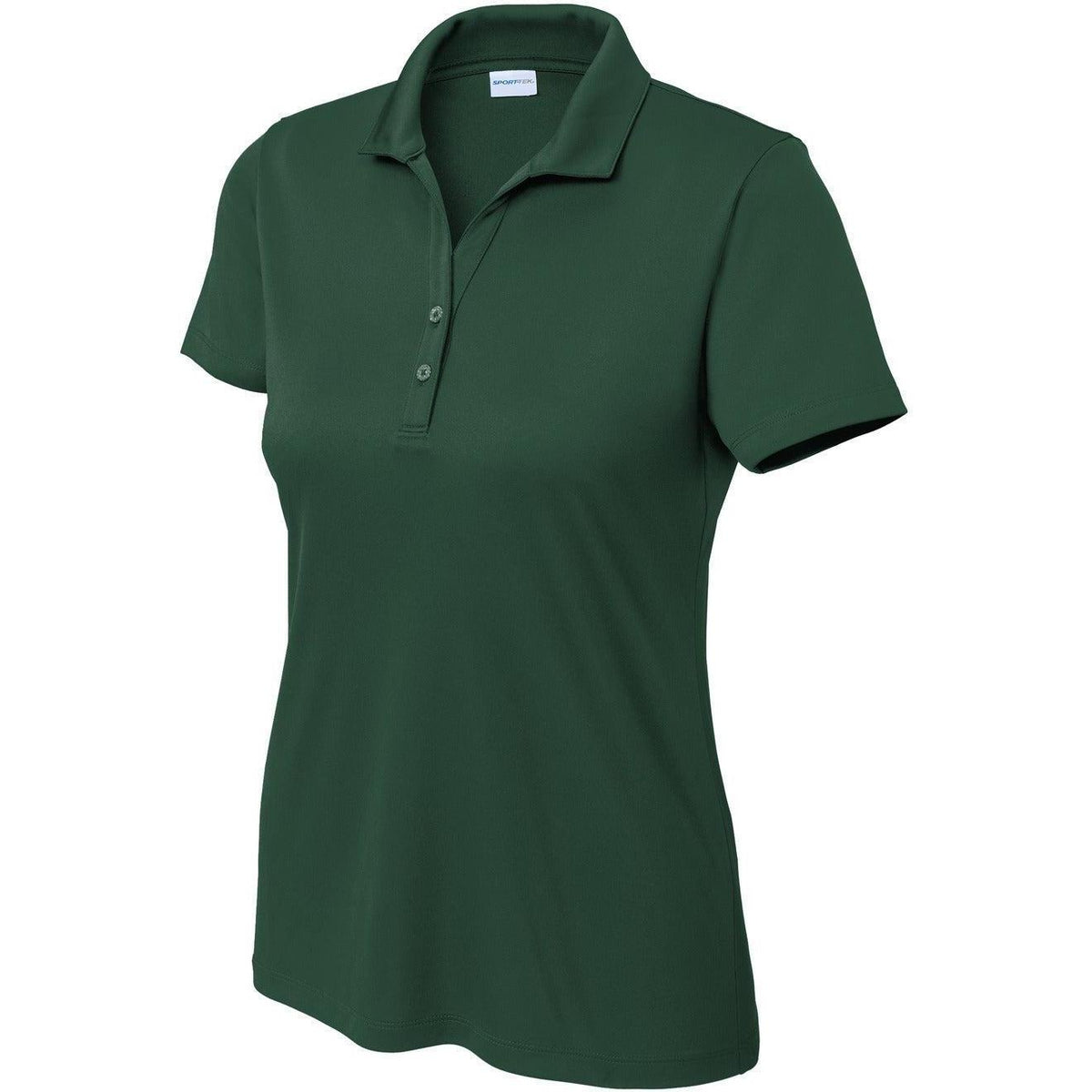 logo-left Sport-Tek Ladies PosiCharge Re-Compete Polo-Sport-Tek-Forest Green-XS-Thread Logic