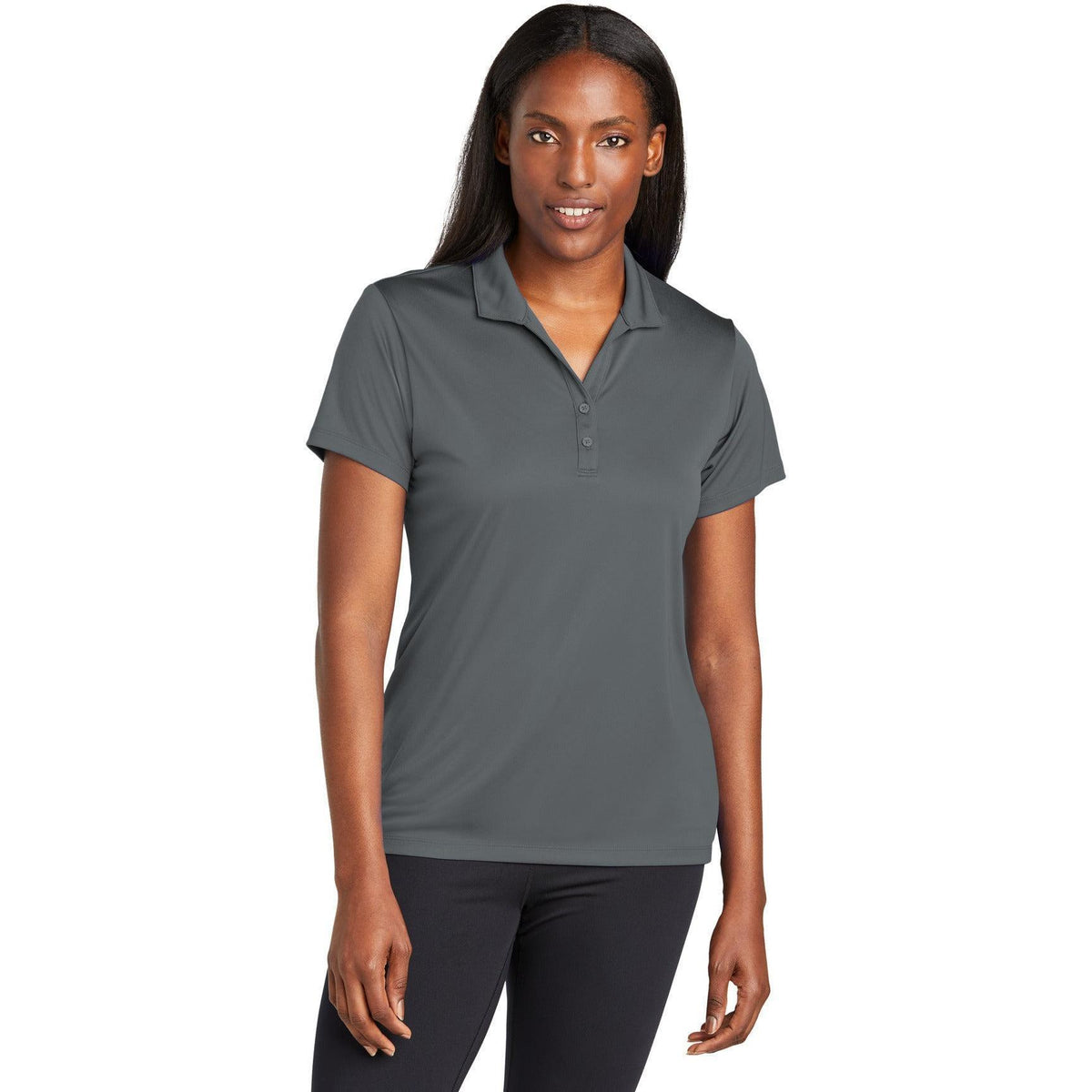 no-logo Sport-Tek Ladies PosiCharge Re-Compete Polo-Sport-Tek-Thread Logic