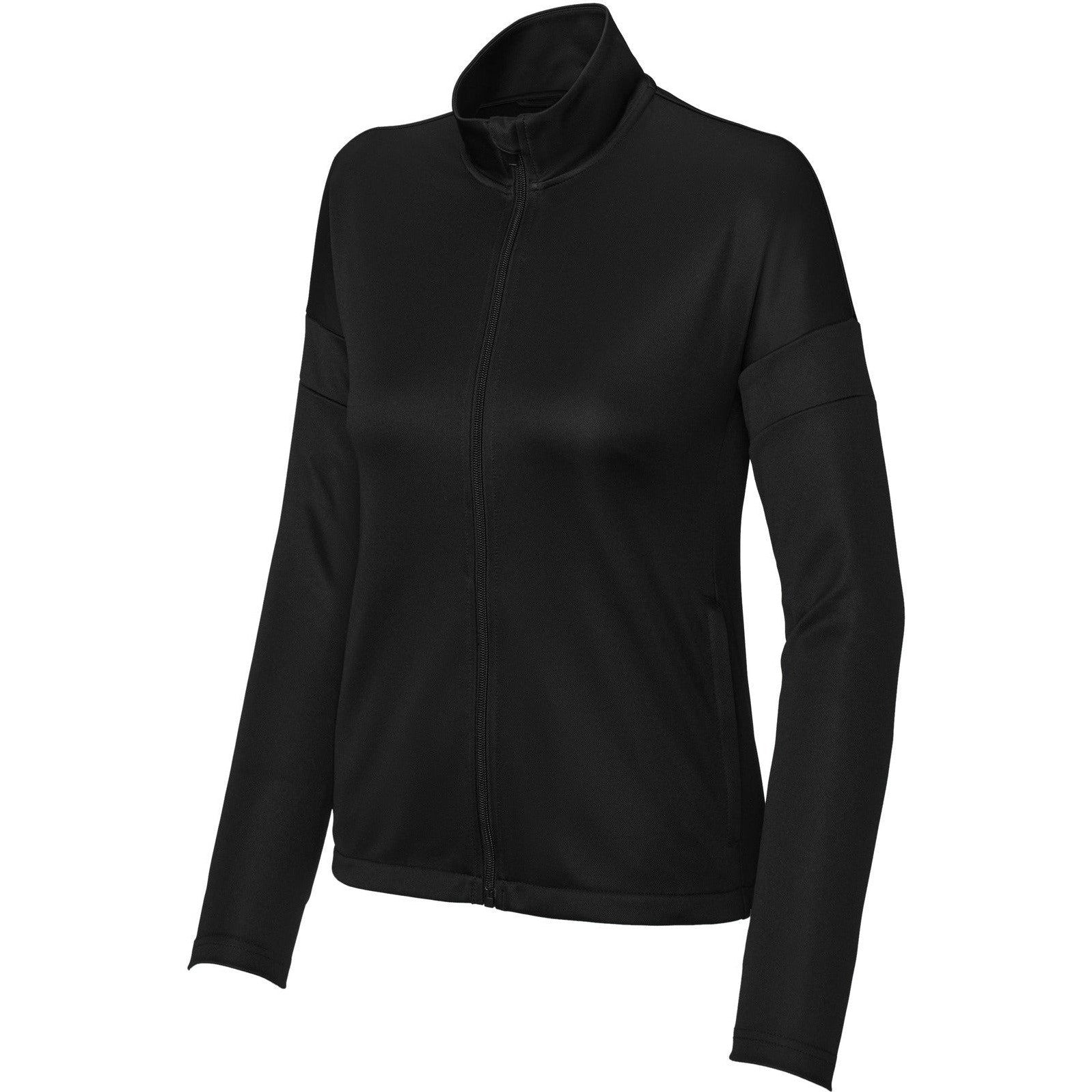 Sport-Tek Ladies Travel Full-Zip Jacket-Sport-Tek-Black/Black-XS-Thread Logic