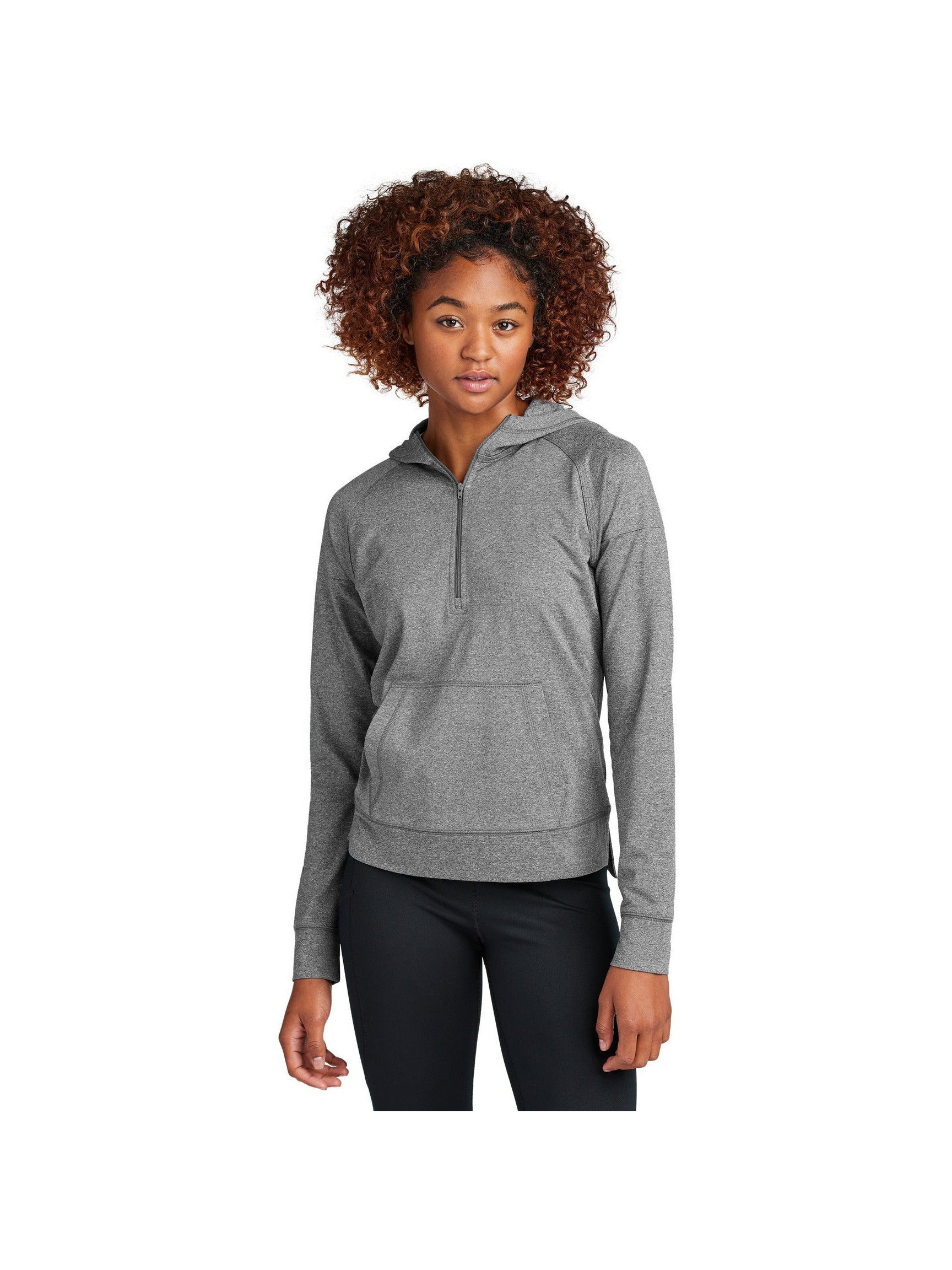 no-logo Sport-Tek Ladies Sport-Wick Stretch 1/2-Zip Hoodie-Sport-Tek-Thread Logic