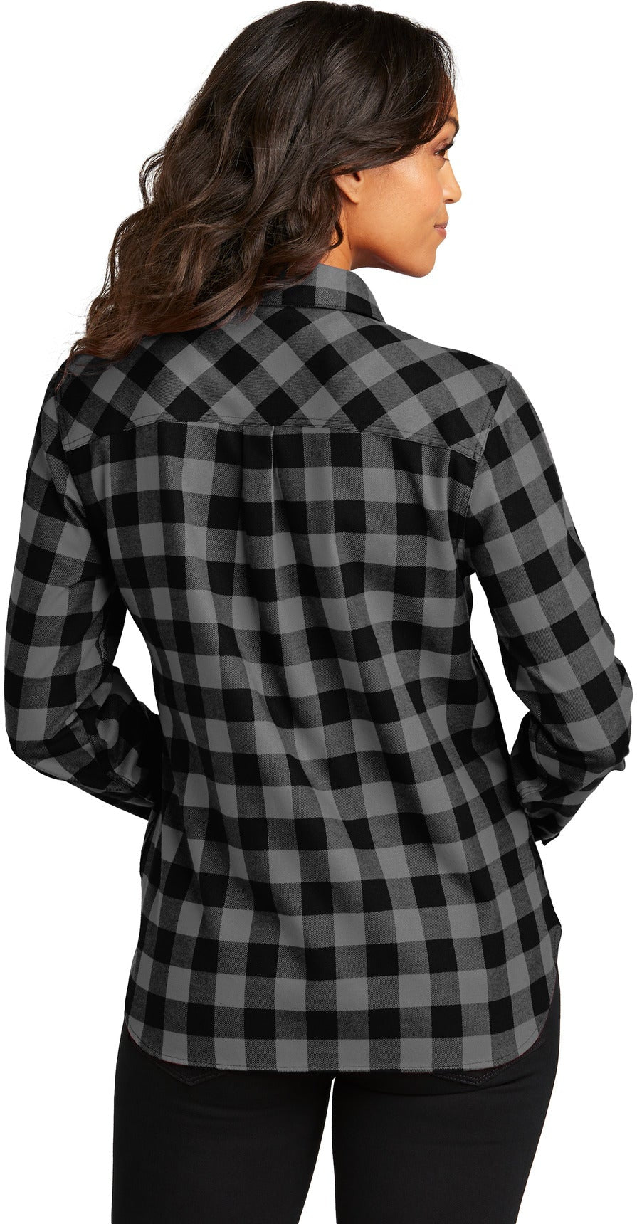 no-logo Port Authority Ladies Plaid Flannel Shirt-Port Authority-Thread Logic