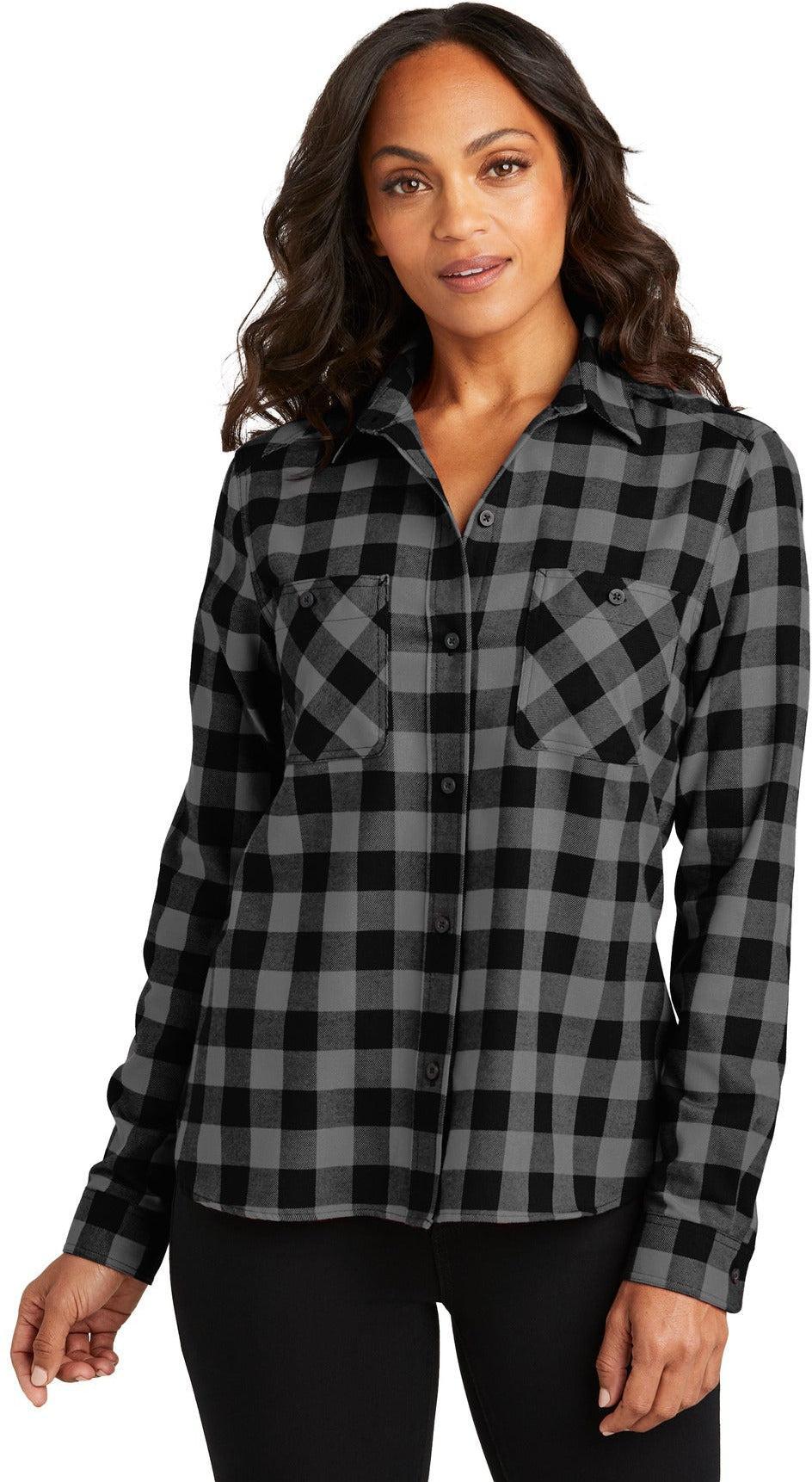 no-logo Port Authority Ladies Plaid Flannel Shirt-Port Authority-Thread Logic