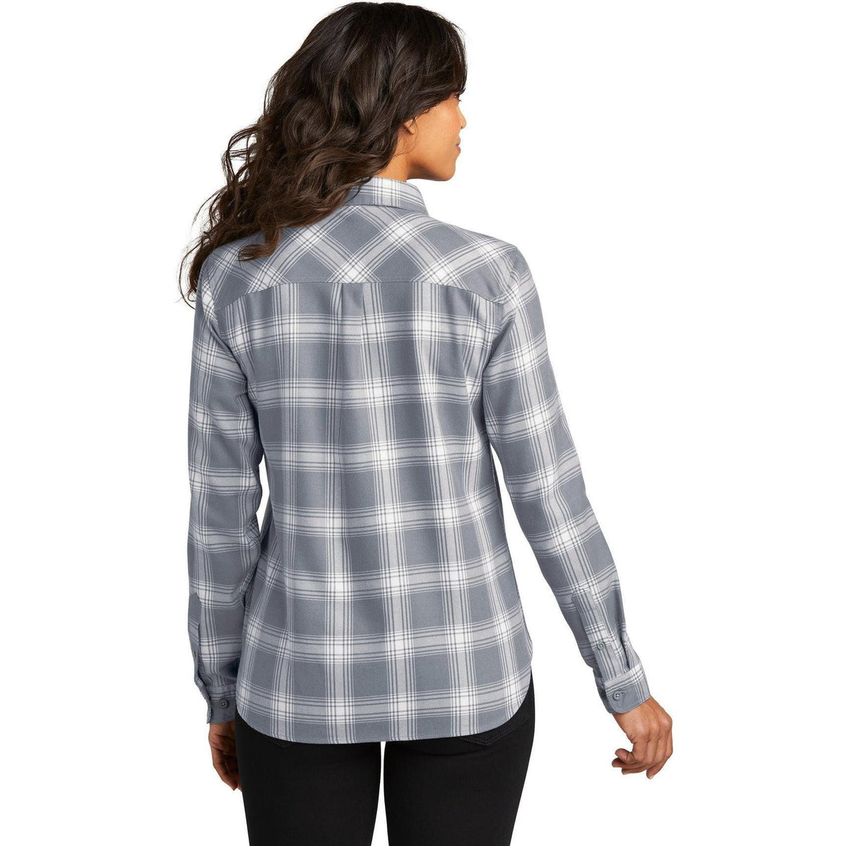 no-logo Port Authority Ladies Plaid Flannel Shirt-Port Authority-Thread Logic