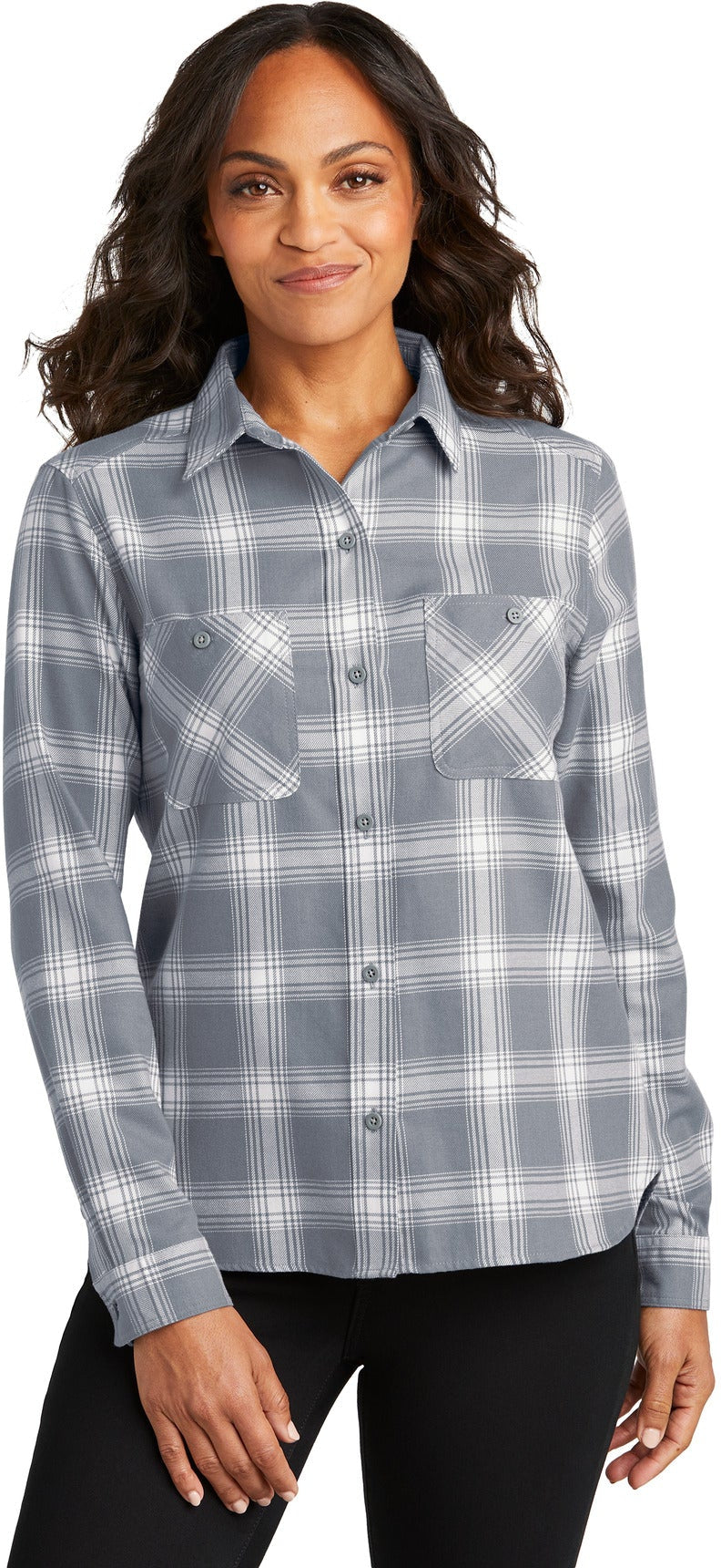 no-logo Port Authority Ladies Plaid Flannel Shirt-Port Authority-Thread Logic