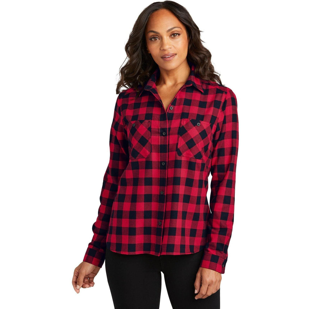 no-logo Port Authority Ladies Plaid Flannel Shirt-Port Authority-Thread Logic