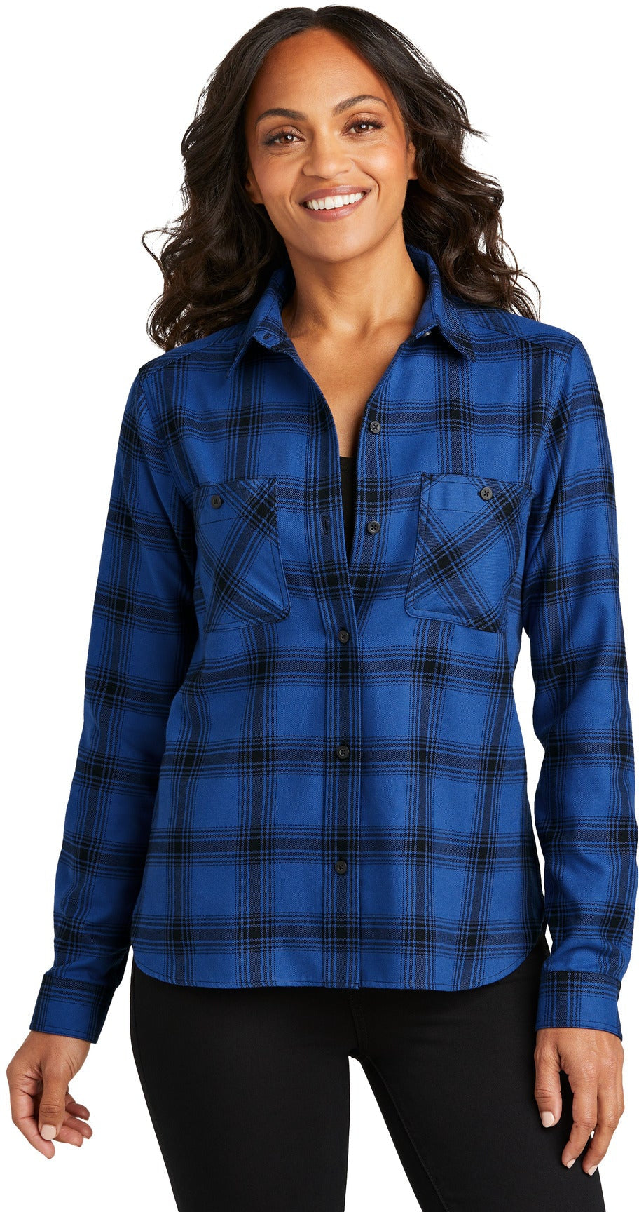 no-logo Port Authority Ladies Plaid Flannel Shirt-Port Authority-Thread Logic