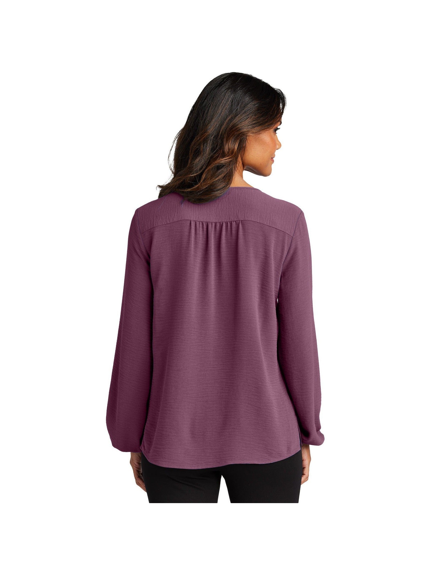no-logo Port Authority Ladies Textured Crepe Blouse-Port Authority-Thread Logic