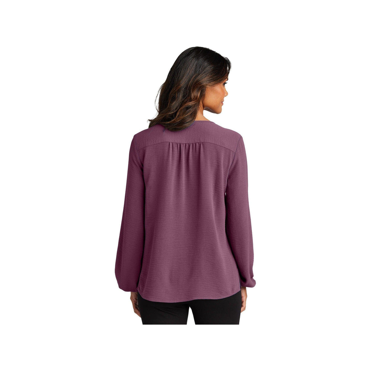 no-logo Port Authority Ladies Textured Crepe Blouse-Port Authority-Thread Logic