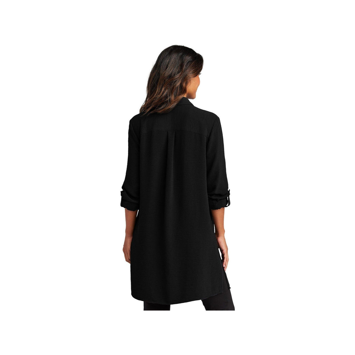 no-logo Port Authority Ladies Textured Crepe Long Tunic-Port Authority-Thread Logic