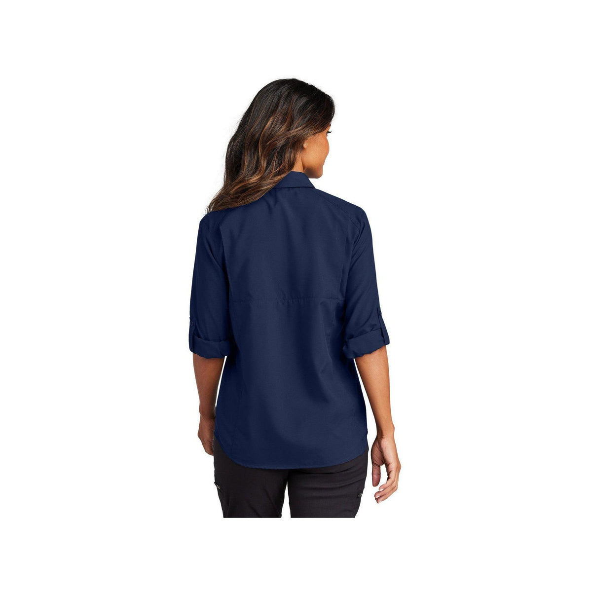 no-logo Port Authority Ladies Long Sleeve UV Daybreak Shirt-Port Authority-Thread Logic