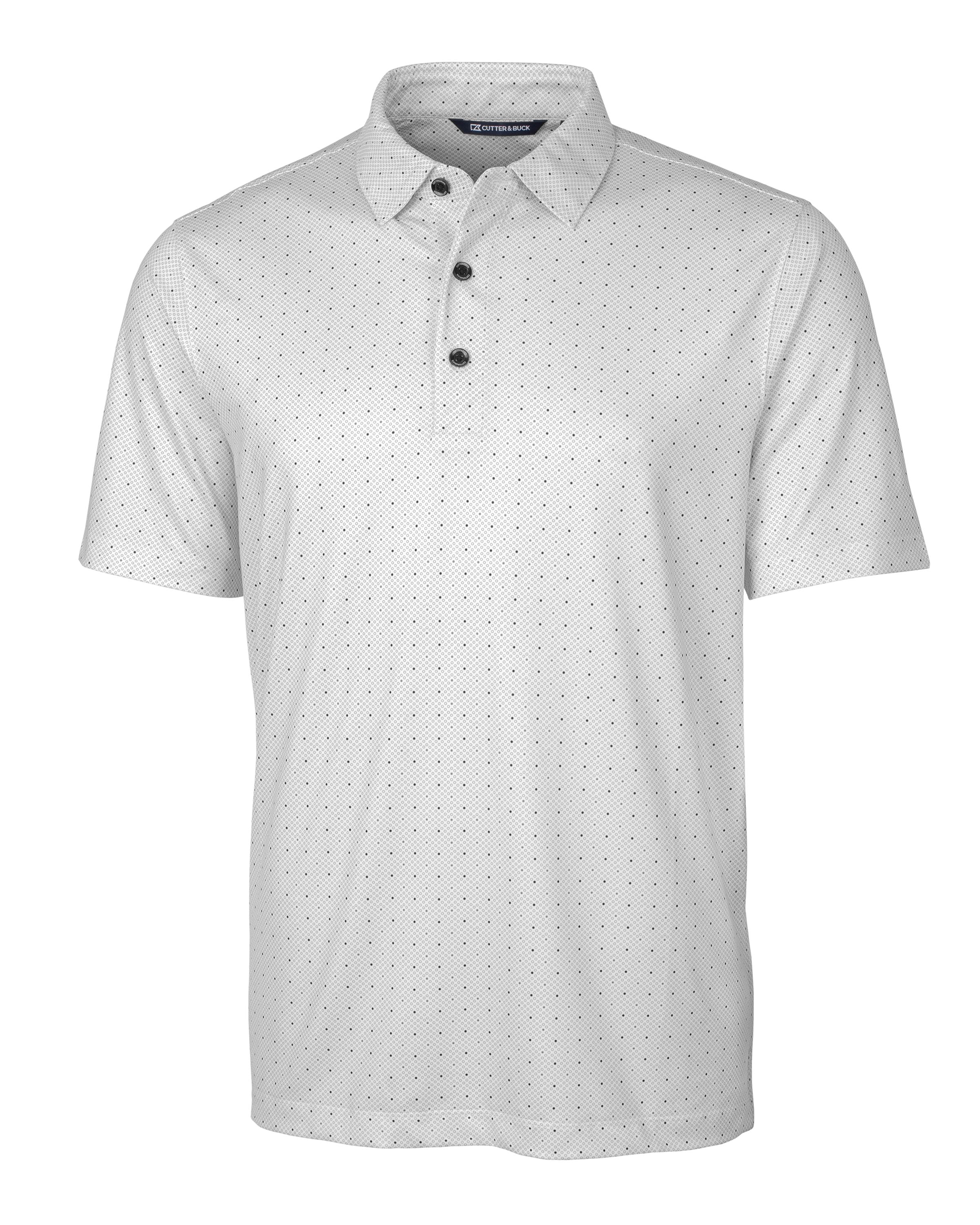 Cutter & Buck Pike Double Dot Print Stretch Polo