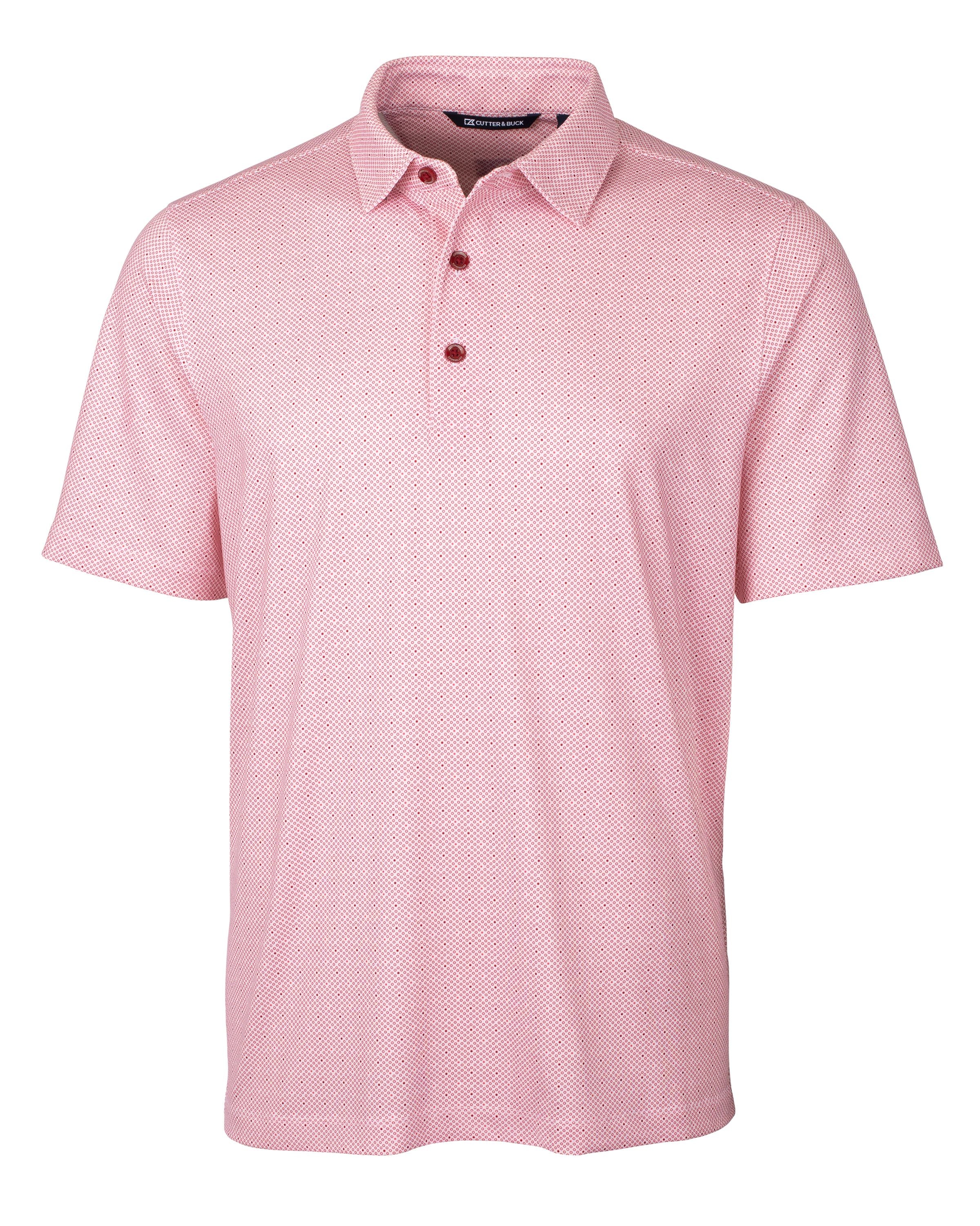 Cutter & Buck Pike Double Dot Print Stretch Polo