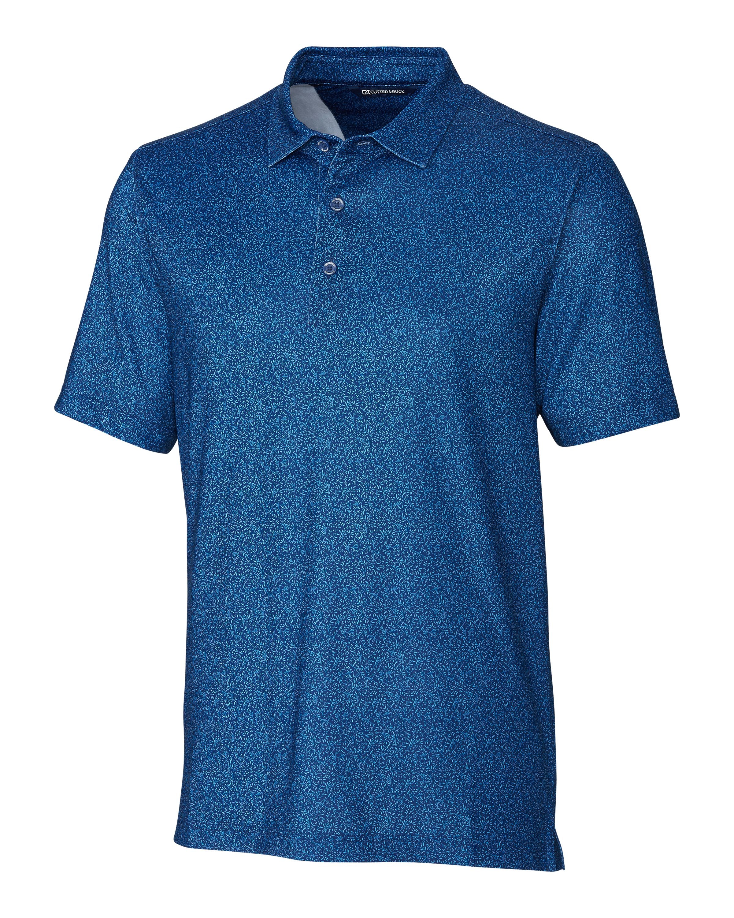 Cutter & Buck Pike Micro Floral Print Stretch Polo