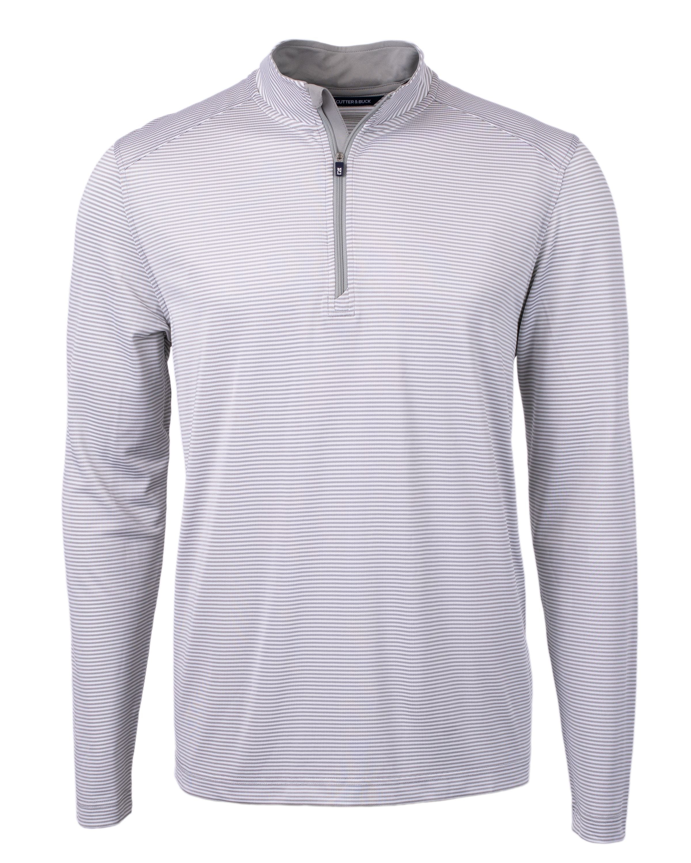 Cutter & Buck Virtue Eco Pique Micro Stripe Recycled Quarter Zip