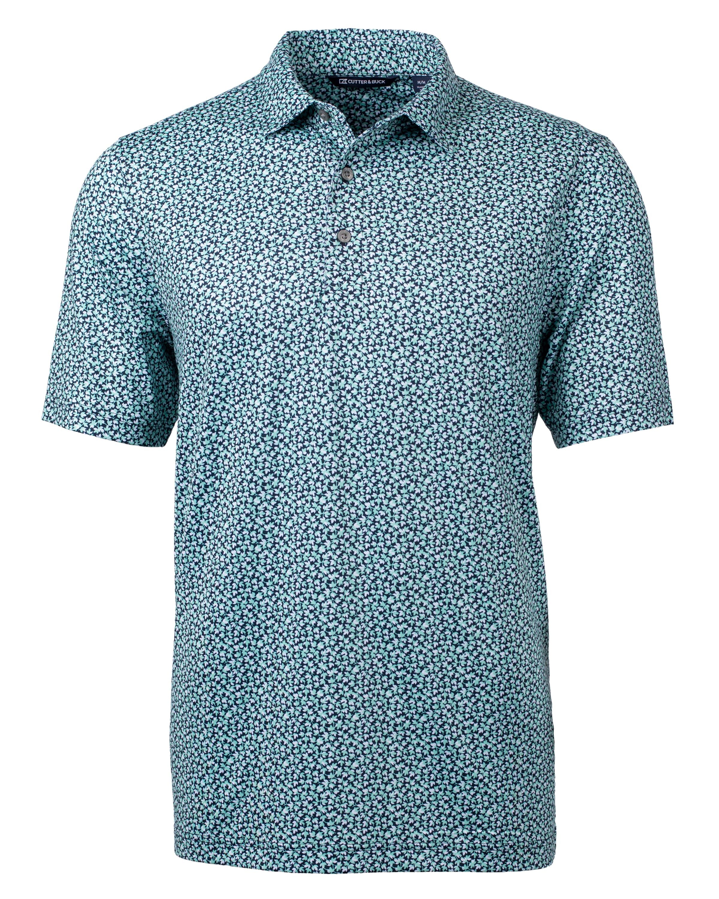 Cutter & Buck Pike Magnolia Print Stretch Polo