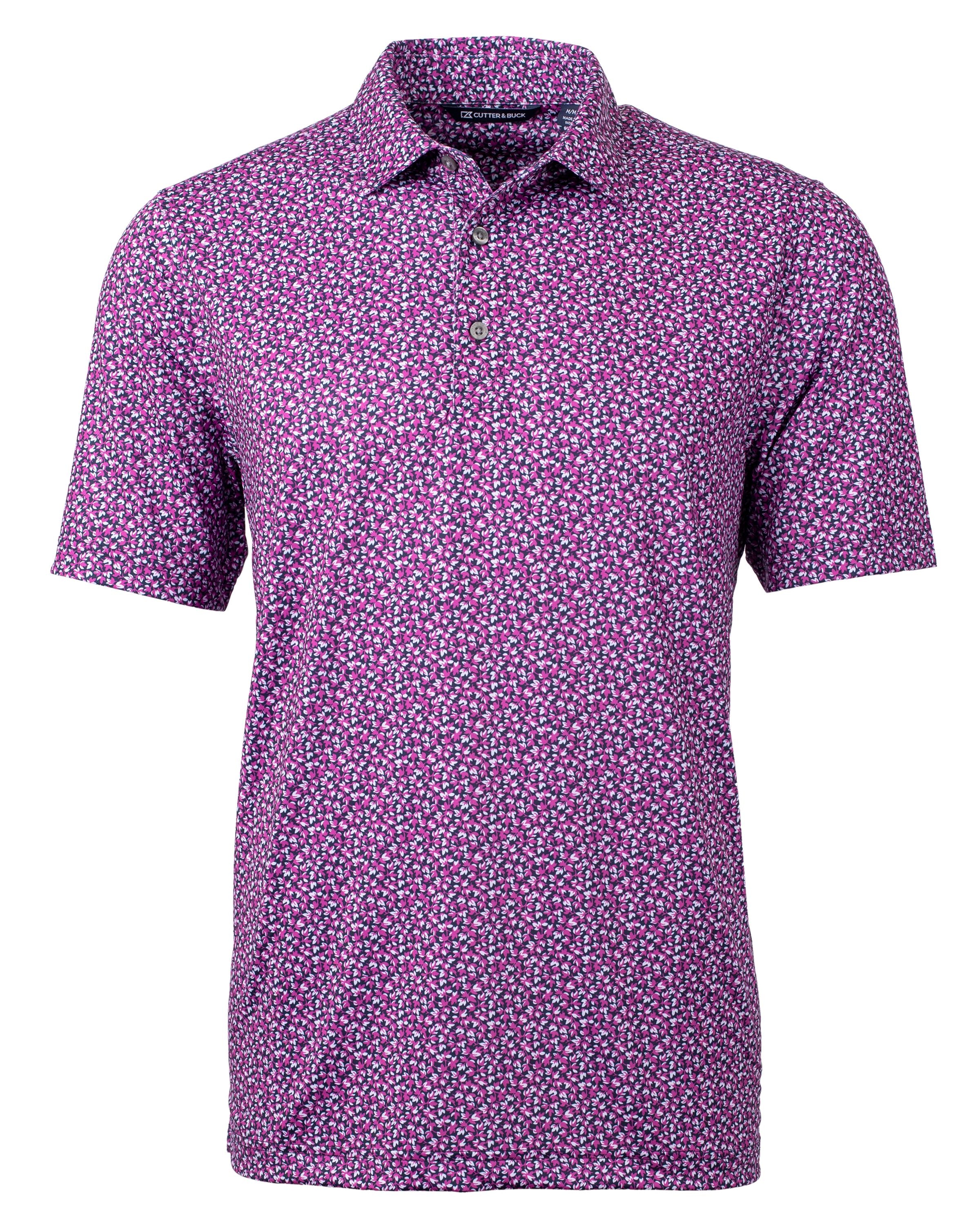 Cutter & Buck Pike Magnolia Print Stretch Polo