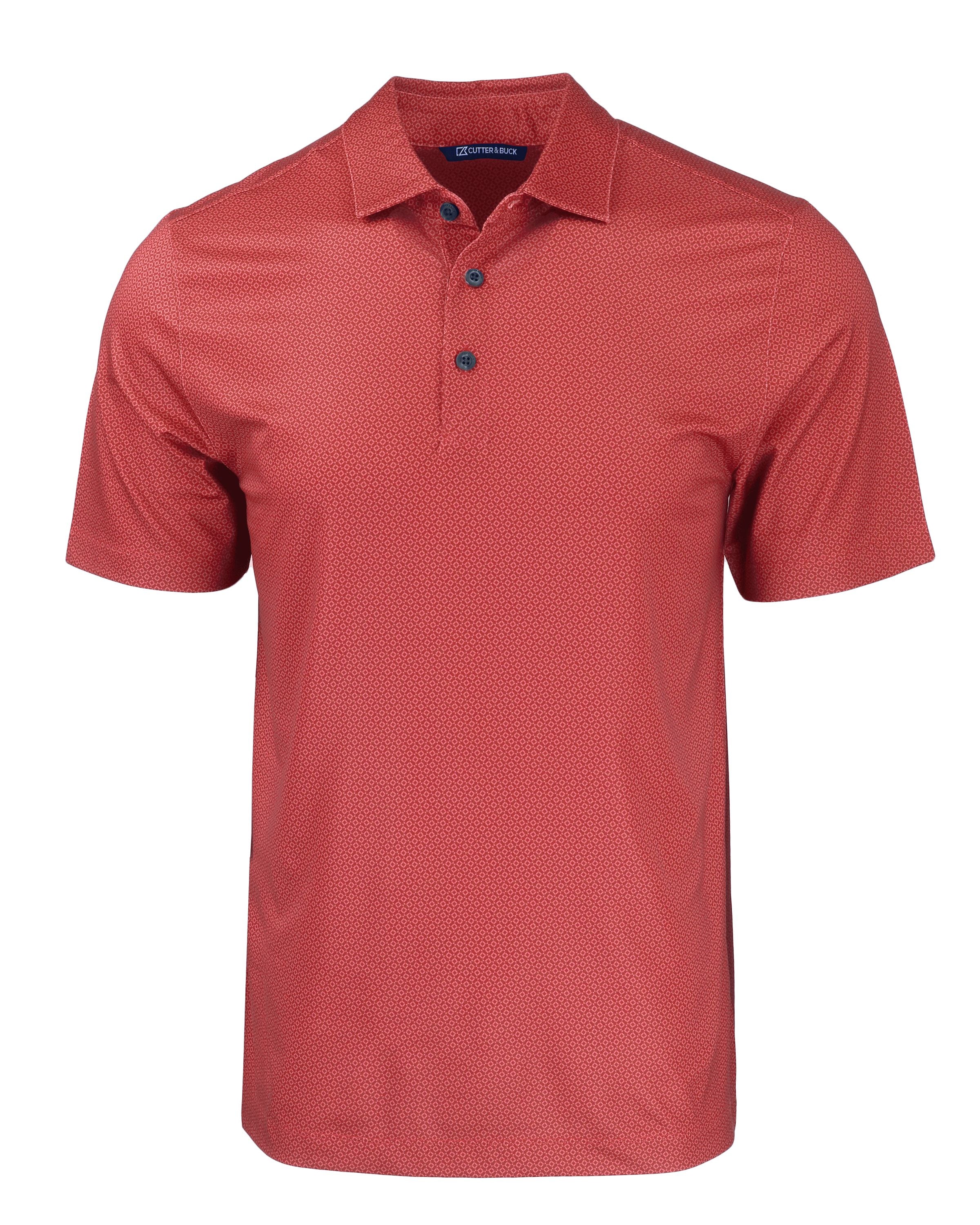 Cutter & Buck Tall Pike Eco Tonal Geo Print Stretch Recycled Polo