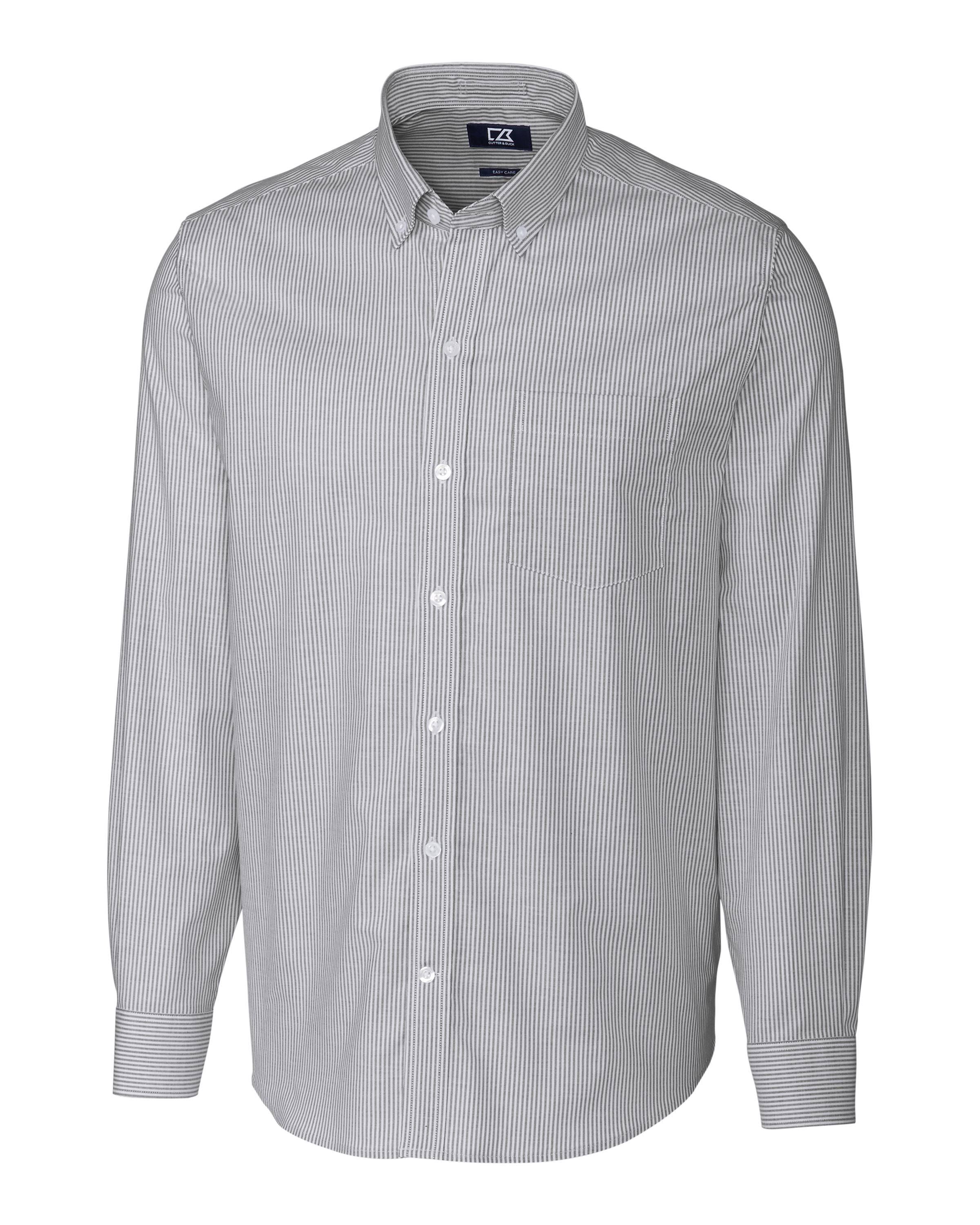 Cutter & Buck Tall Stretch Oxford Stripe Long Sleeve Dress Shirt