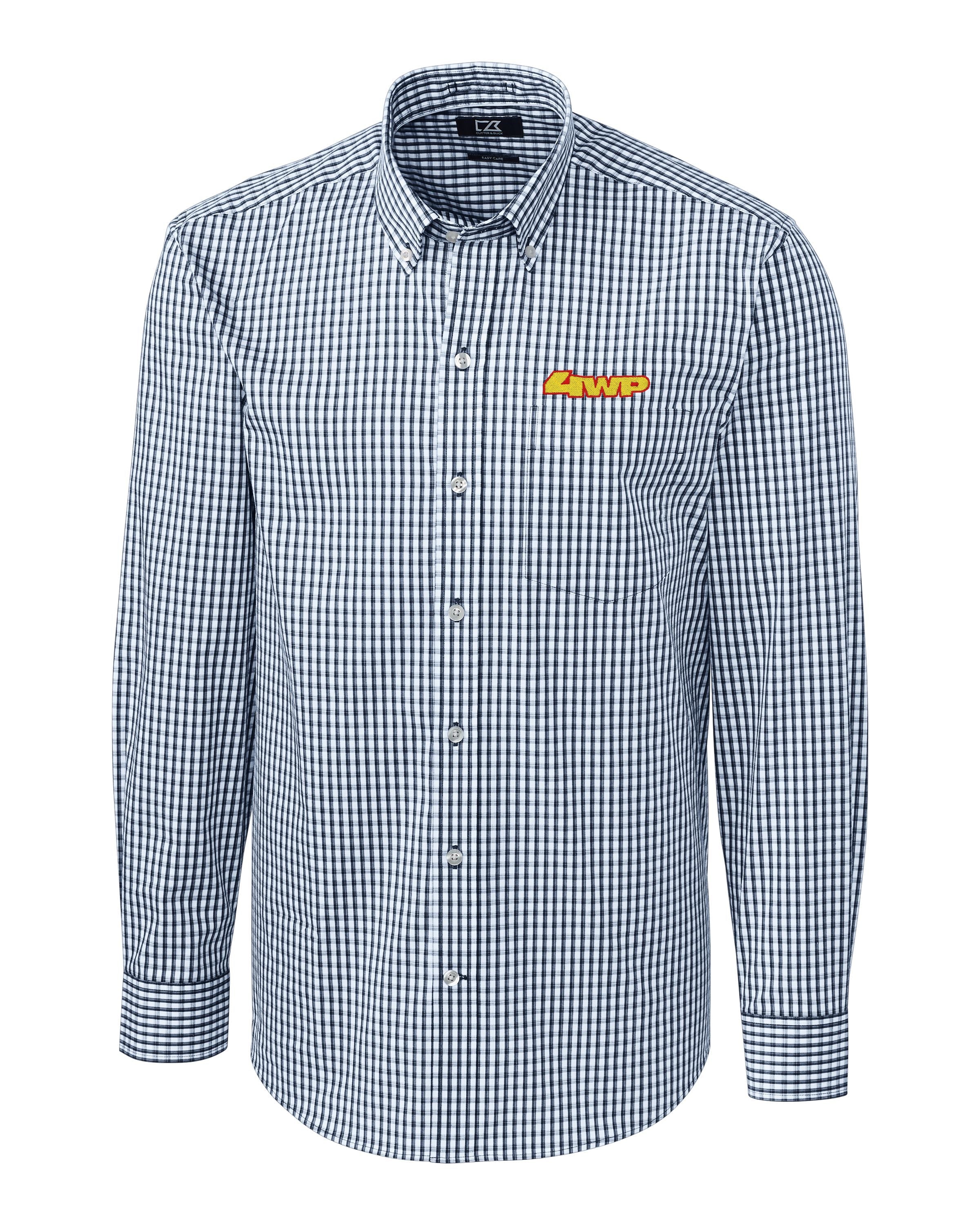 Cutter & Buck Easy Care Stretch Gingham Mens Long Sleeve Dress Shirt Cutter & Buck Easy Care Stretch Gingham Mens Long Sleeve Dress Shirt