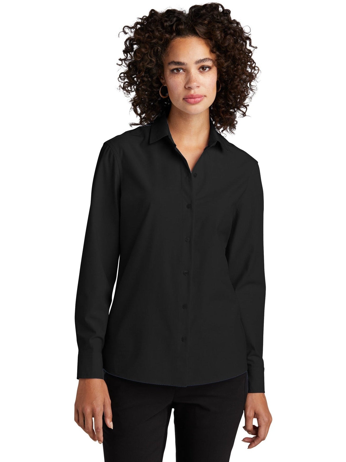 no-logo MERCER+METTLE Ladies Long Sleeve Stretch Woven Shirt-Regular-Mercer Mettle-Thread Logic