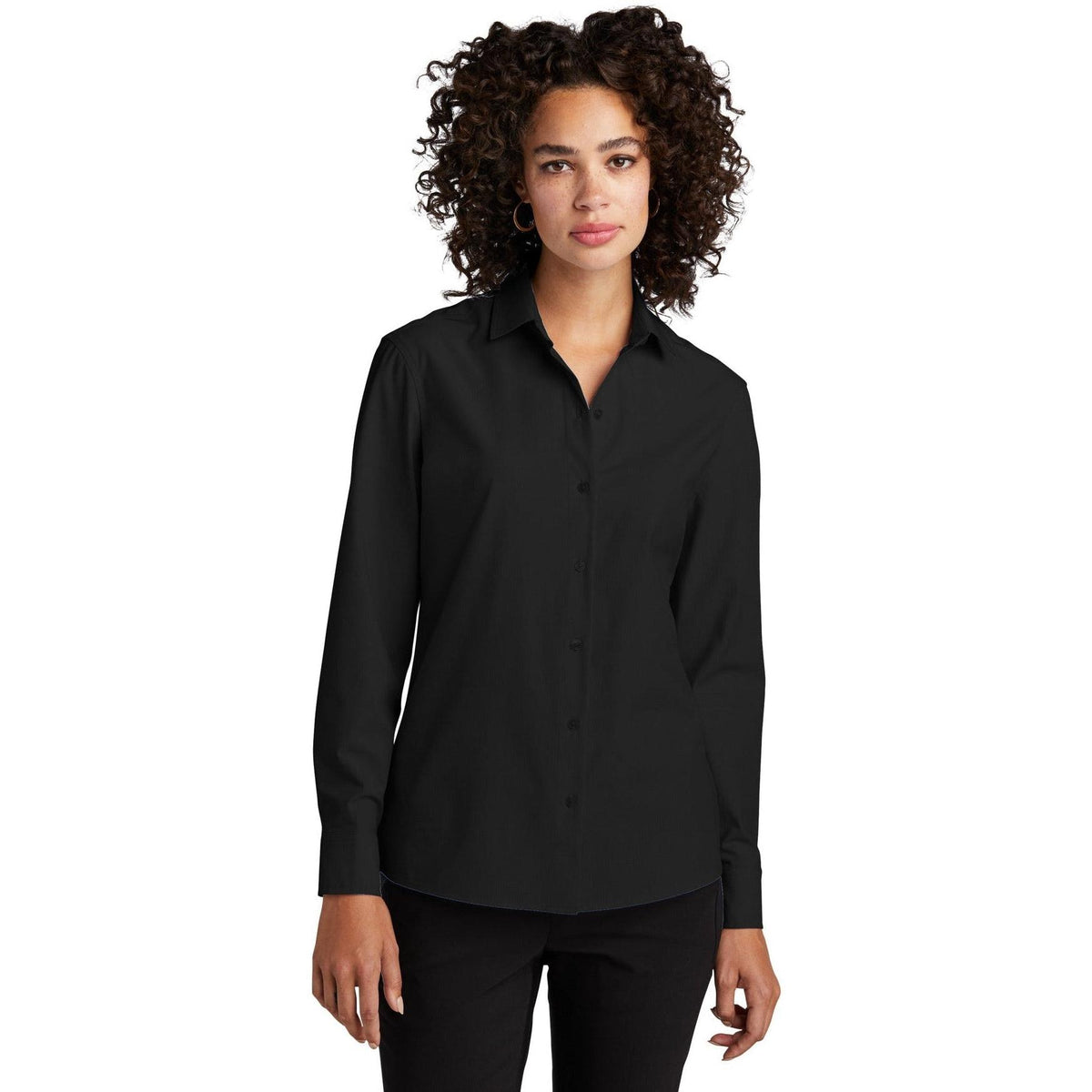 no-logo MERCER+METTLE Ladies Long Sleeve Stretch Woven Shirt-Regular-Mercer Mettle-Thread Logic