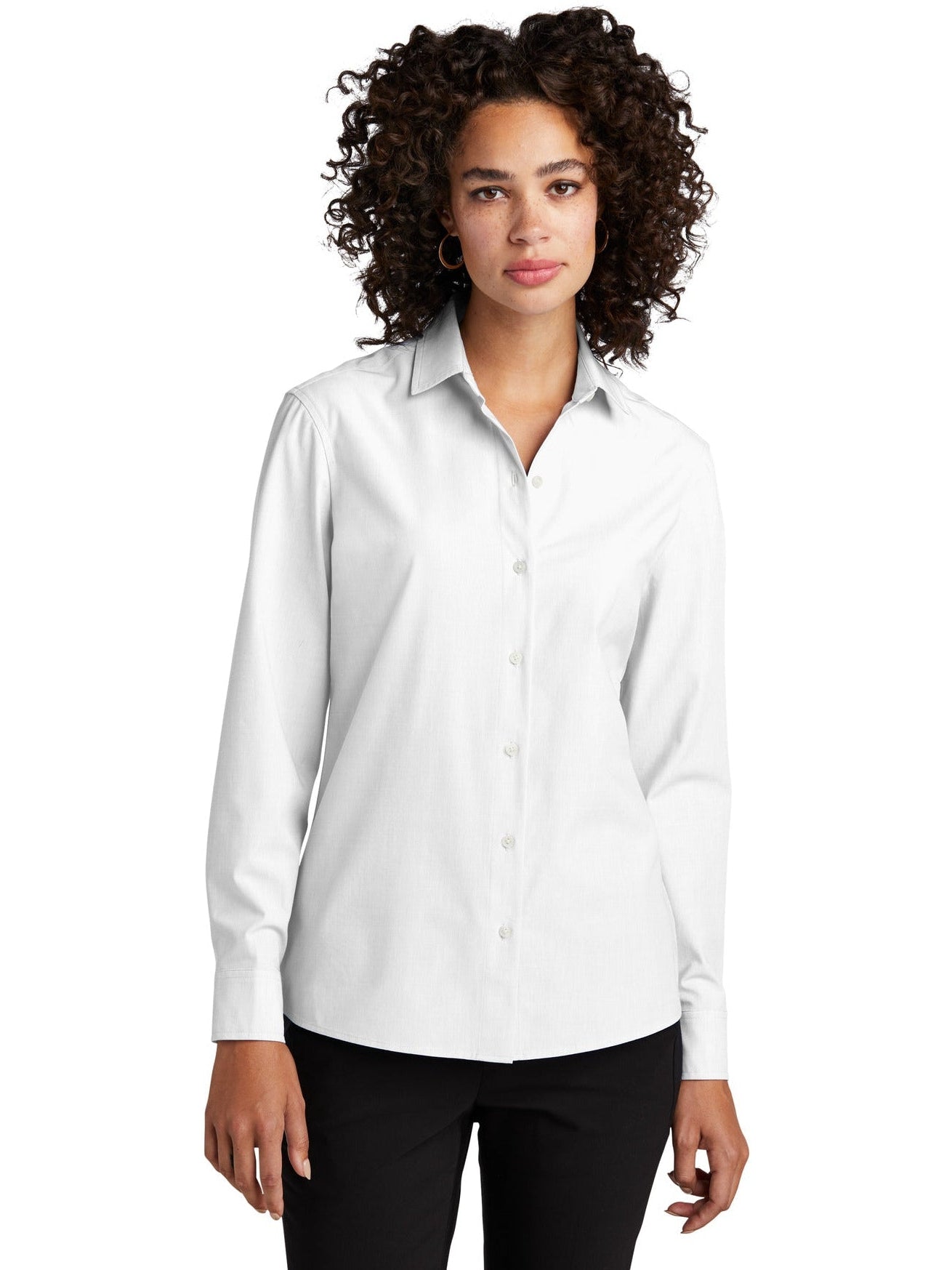 no-logo MERCER+METTLE Ladies Long Sleeve Stretch Woven Shirt-Regular-Mercer Mettle-Thread Logic