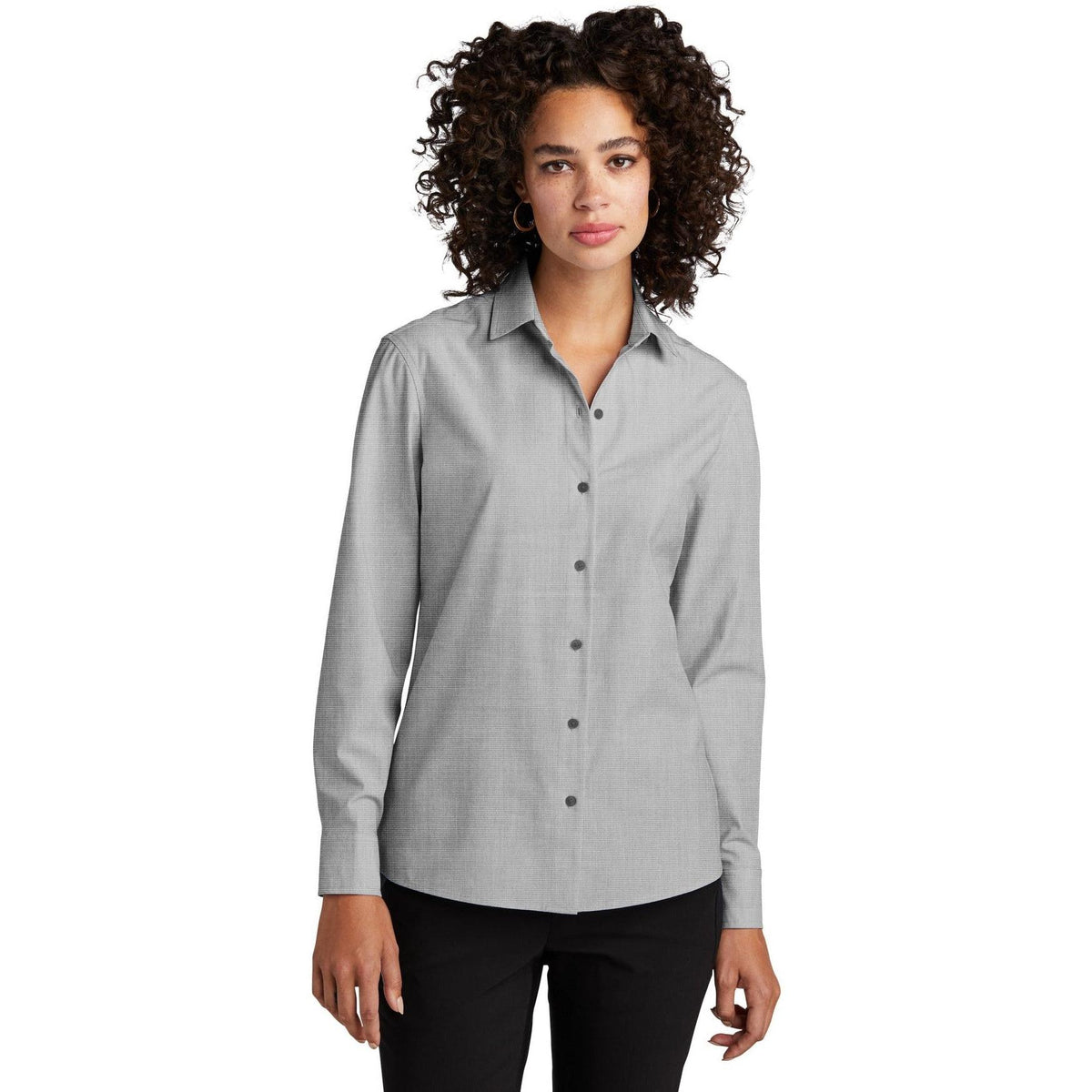 no-logo MERCER+METTLE Ladies Long Sleeve Stretch Woven Shirt-Regular-Mercer Mettle-Thread Logic