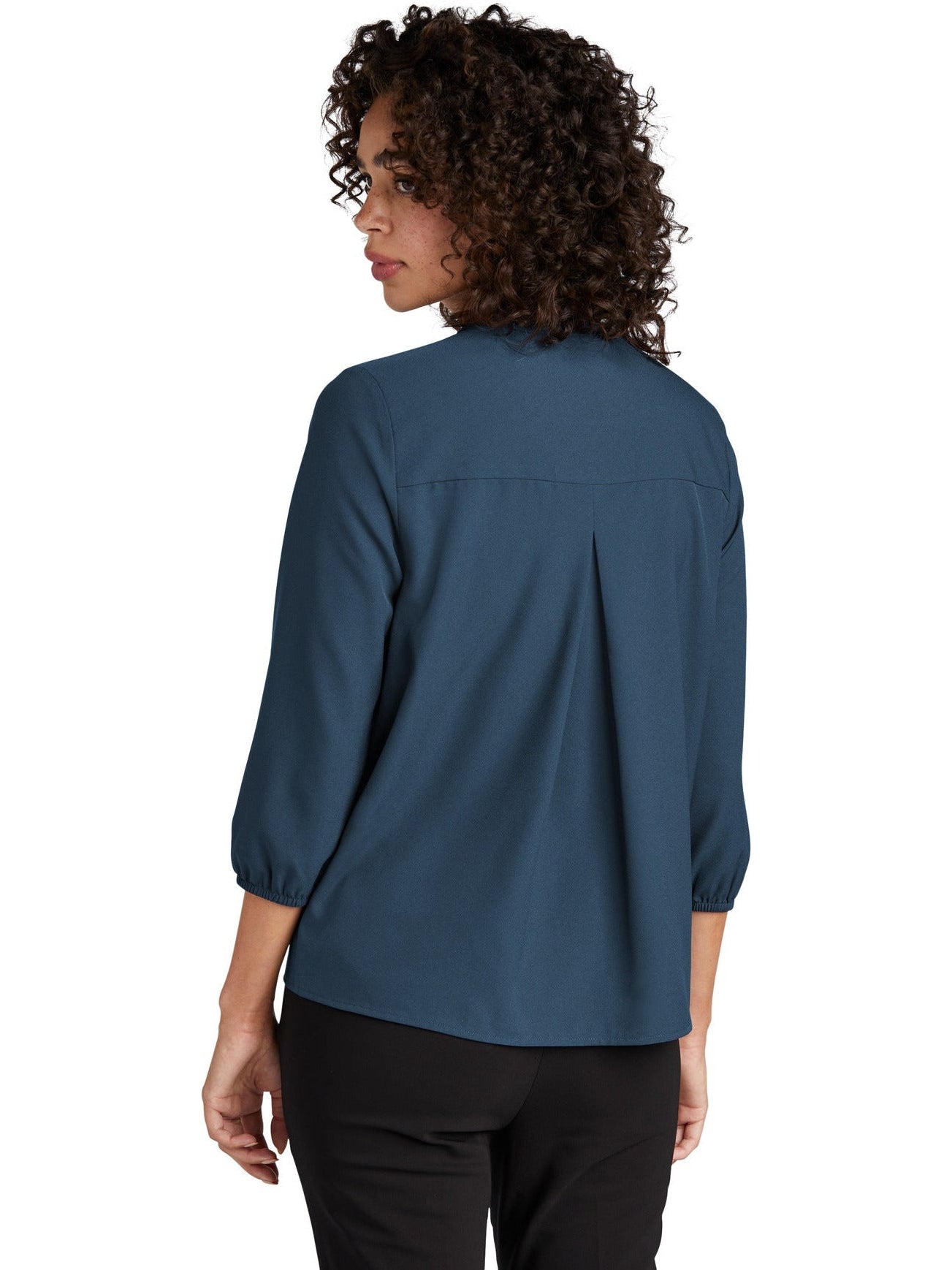 no-logo MERCER+METTLE Ladies Stretch Crepe 3/4-Sleeve Blouse-Regular-Mercer Mettle-Thread Logic