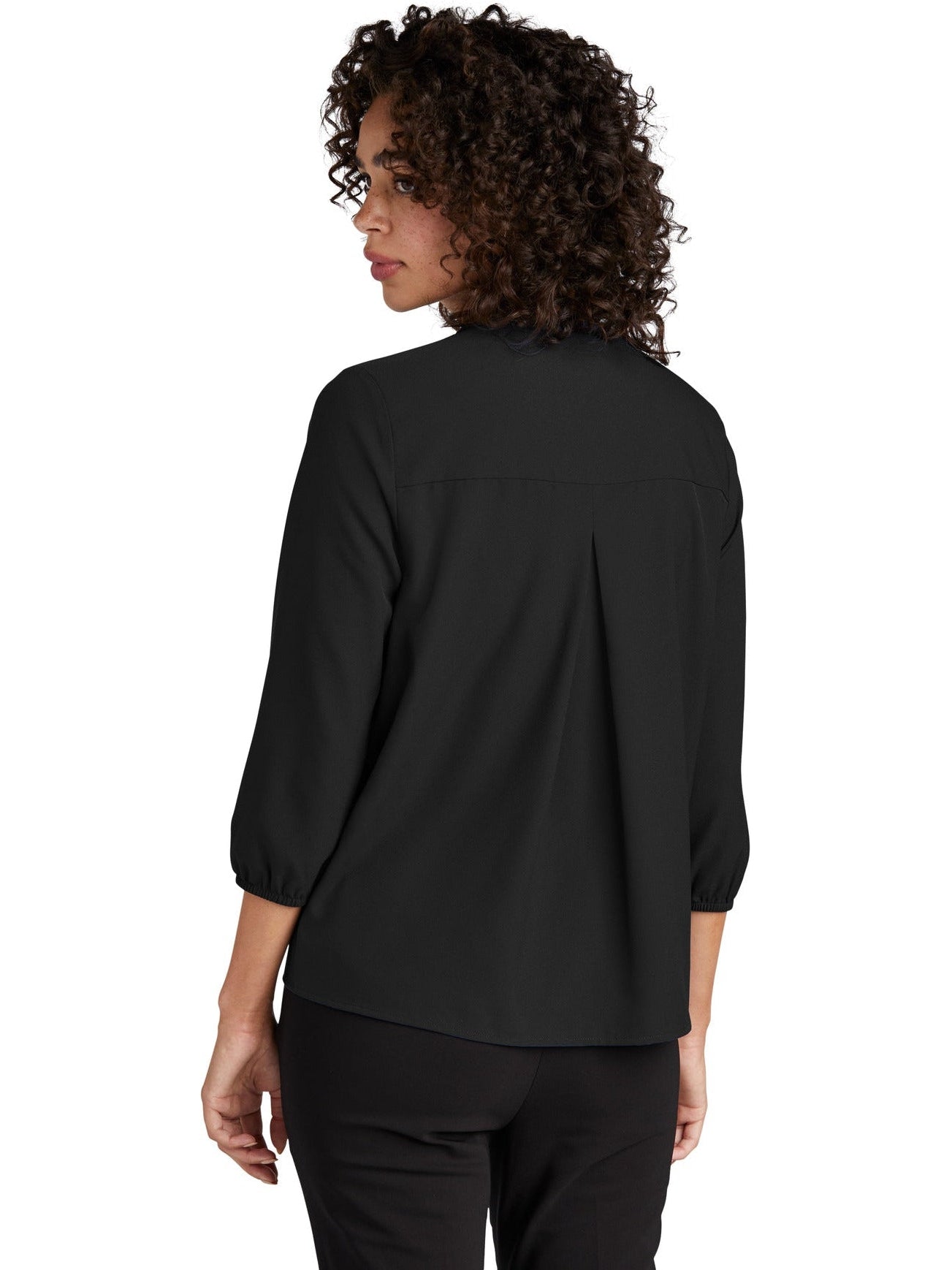 no-logo MERCER+METTLE Ladies Stretch Crepe 3/4-Sleeve Blouse-Regular-Mercer Mettle-Thread Logic