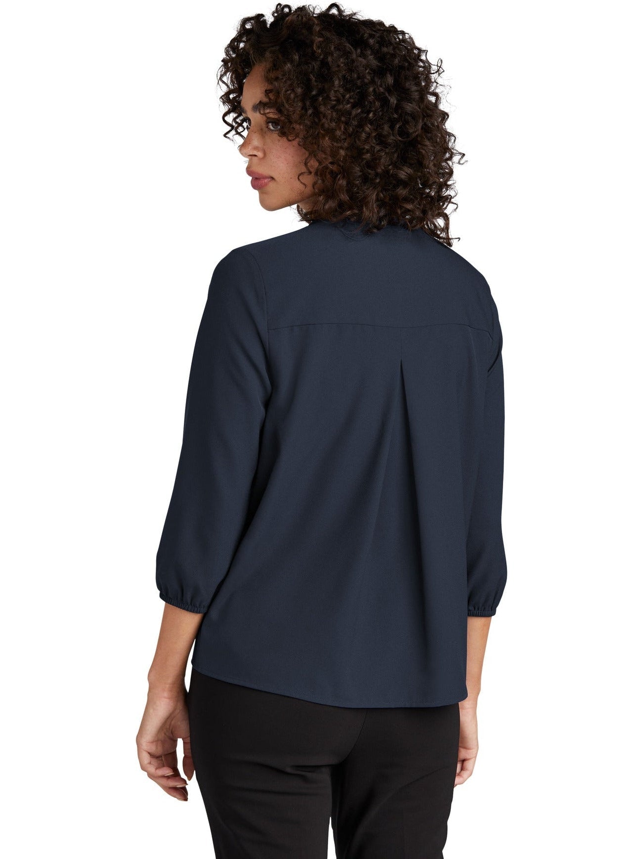 no-logo MERCER+METTLE Ladies Stretch Crepe 3/4-Sleeve Blouse-Regular-Mercer Mettle-Thread Logic