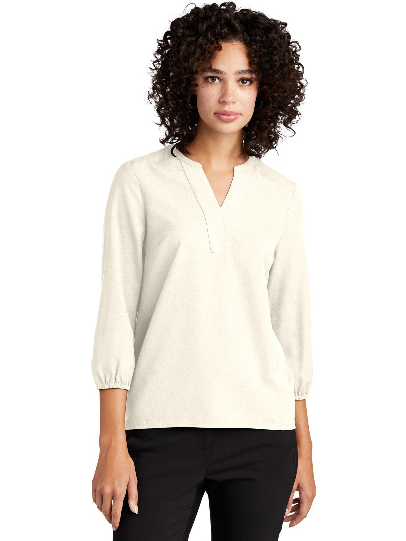 no-logo MERCER+METTLE Ladies Stretch Crepe 3/4-Sleeve Blouse-Regular-Mercer Mettle-Thread Logic