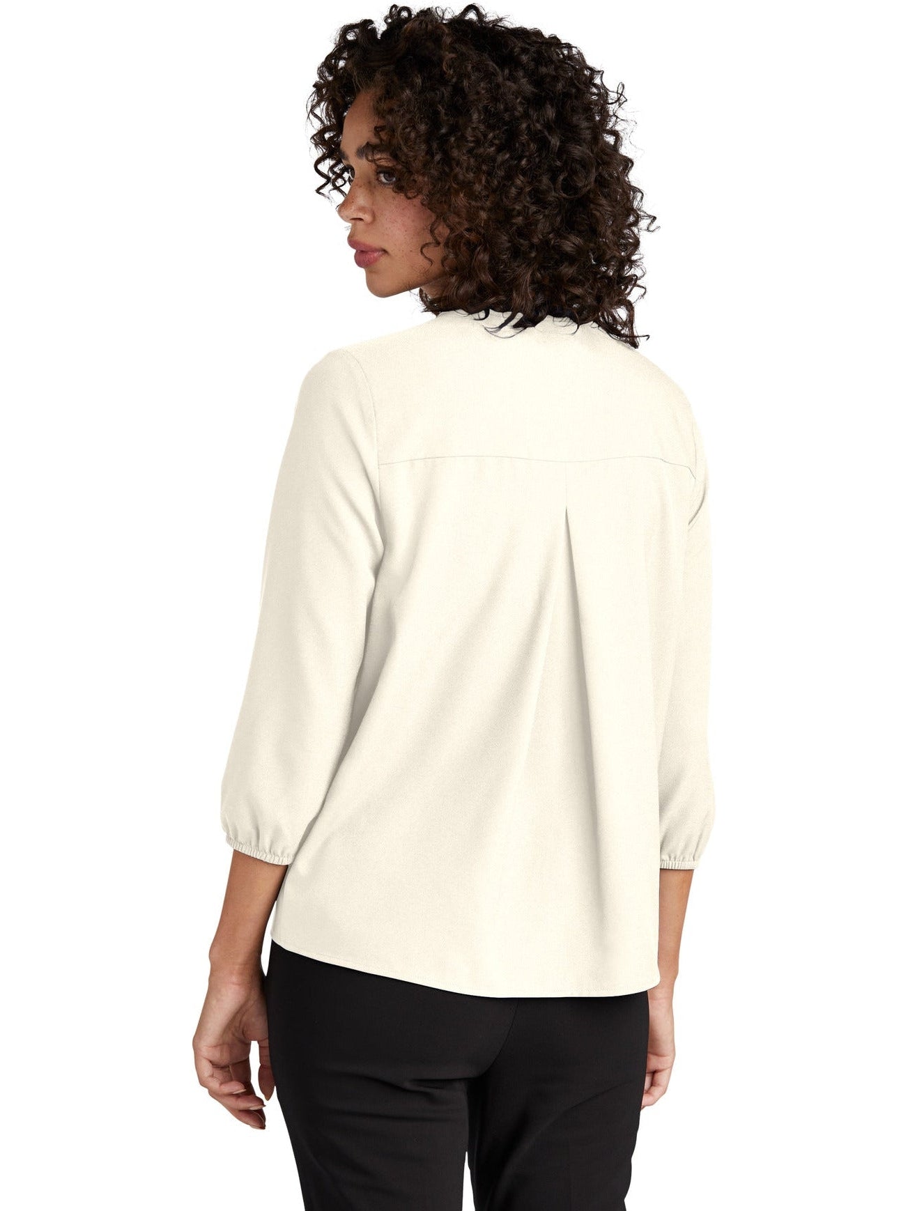 no-logo MERCER+METTLE Ladies Stretch Crepe 3/4-Sleeve Blouse-Regular-Mercer Mettle-Thread Logic