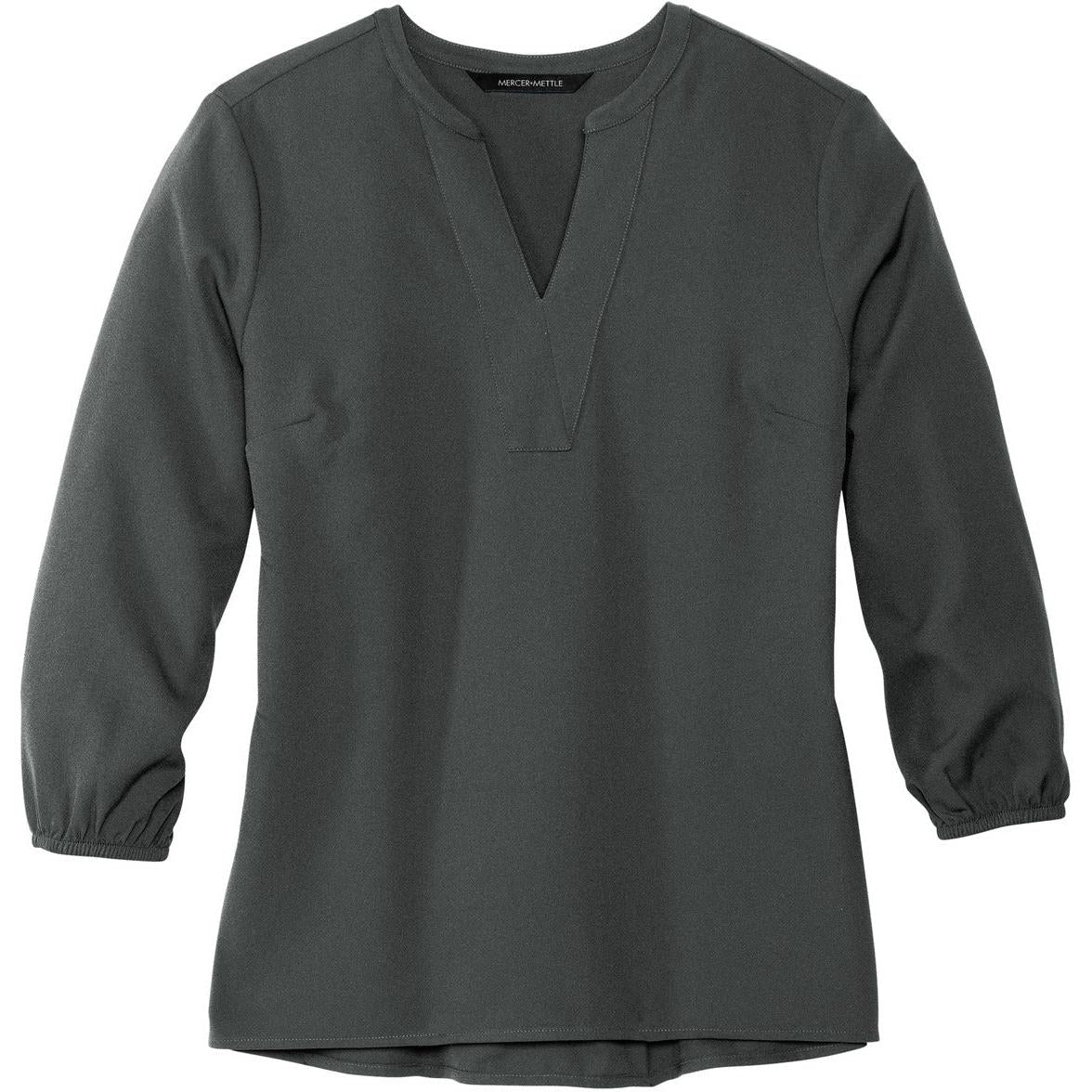 no-logo MERCER+METTLE Ladies Stretch Crepe 3/4-Sleeve Blouse