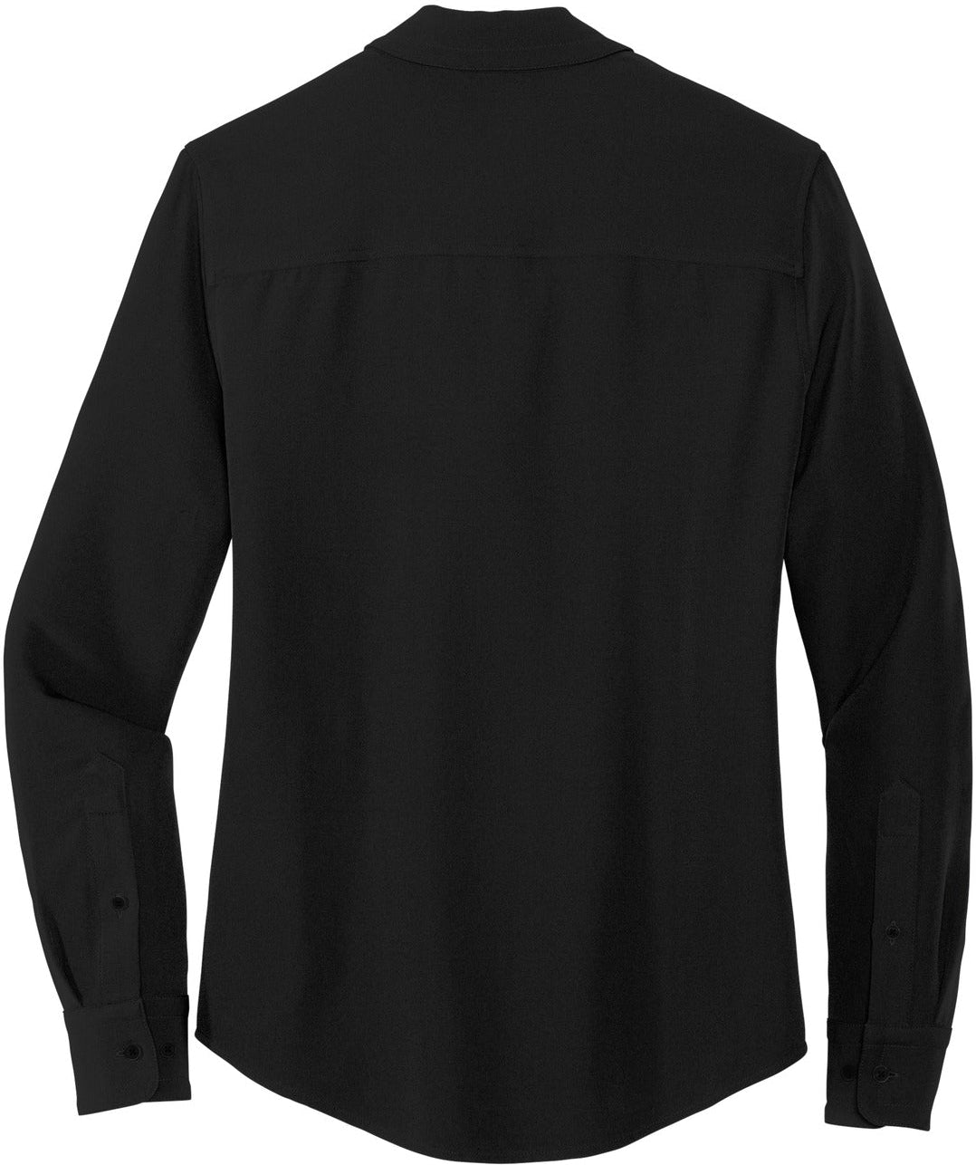 no-logo MERCER+METTLE Ladies Stretch Crepe Long Sleeve Camp Blouse-Regular-Mercer Mettle-Thread Logic