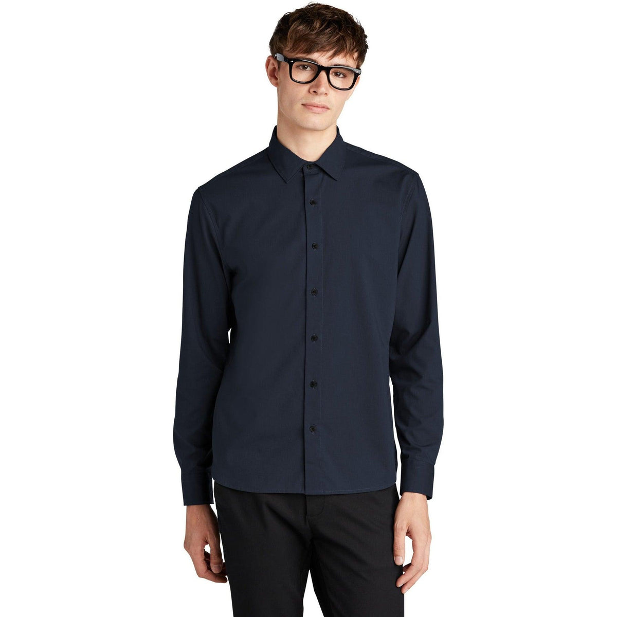 no-logo MERCER+METTLE Long Sleeve Stretch Woven Shirt-Regular-Mercer Mettle-Thread Logic